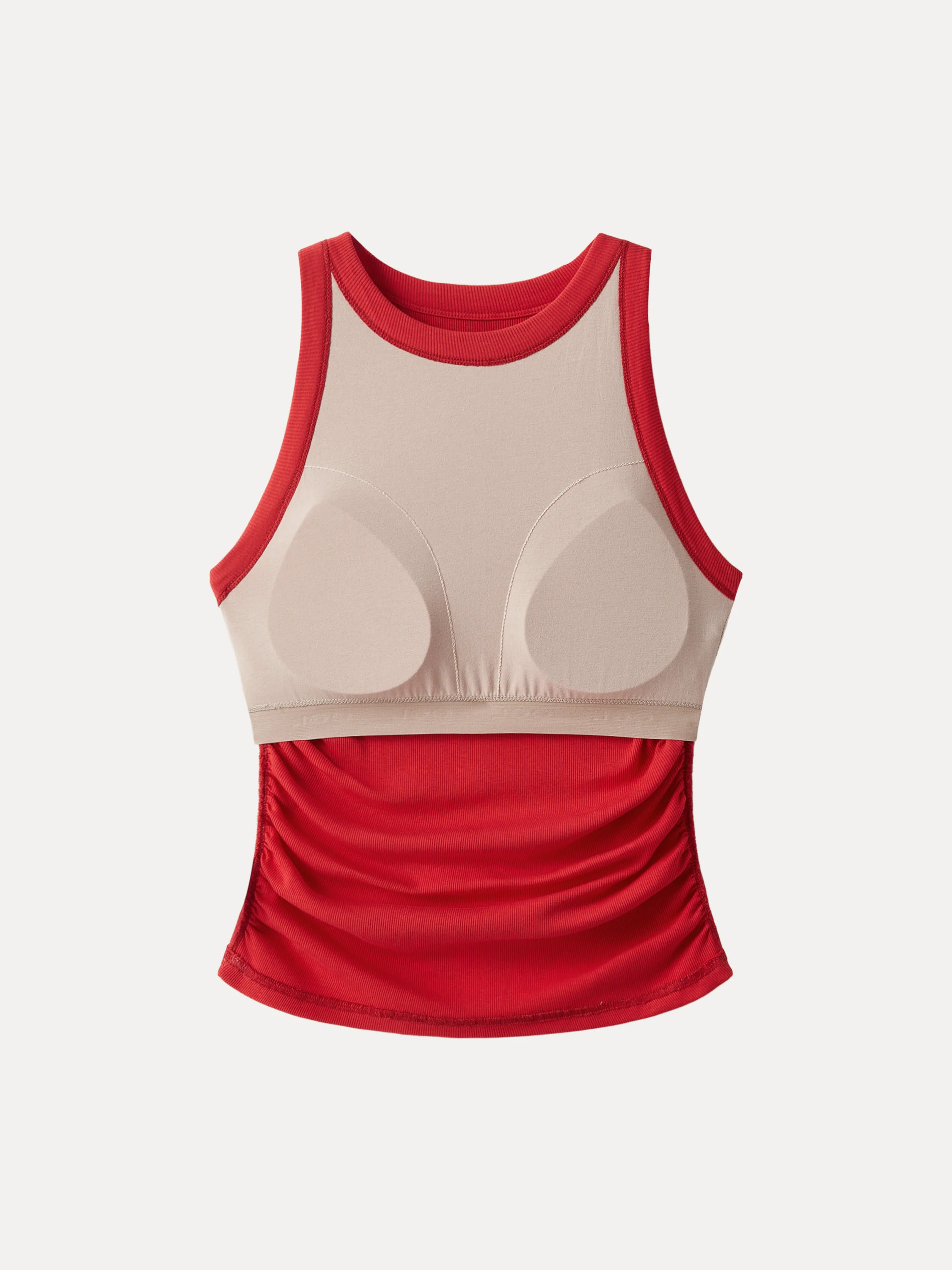 Crewneck Side Ruched Brami Tank