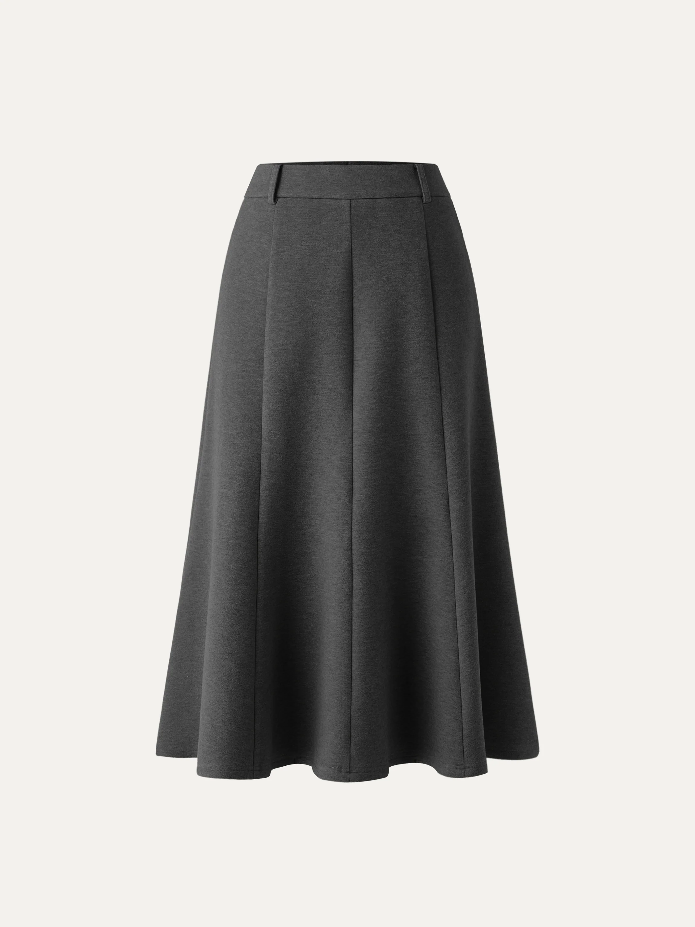 High Waisted Umbrella Hem Midi Skirt