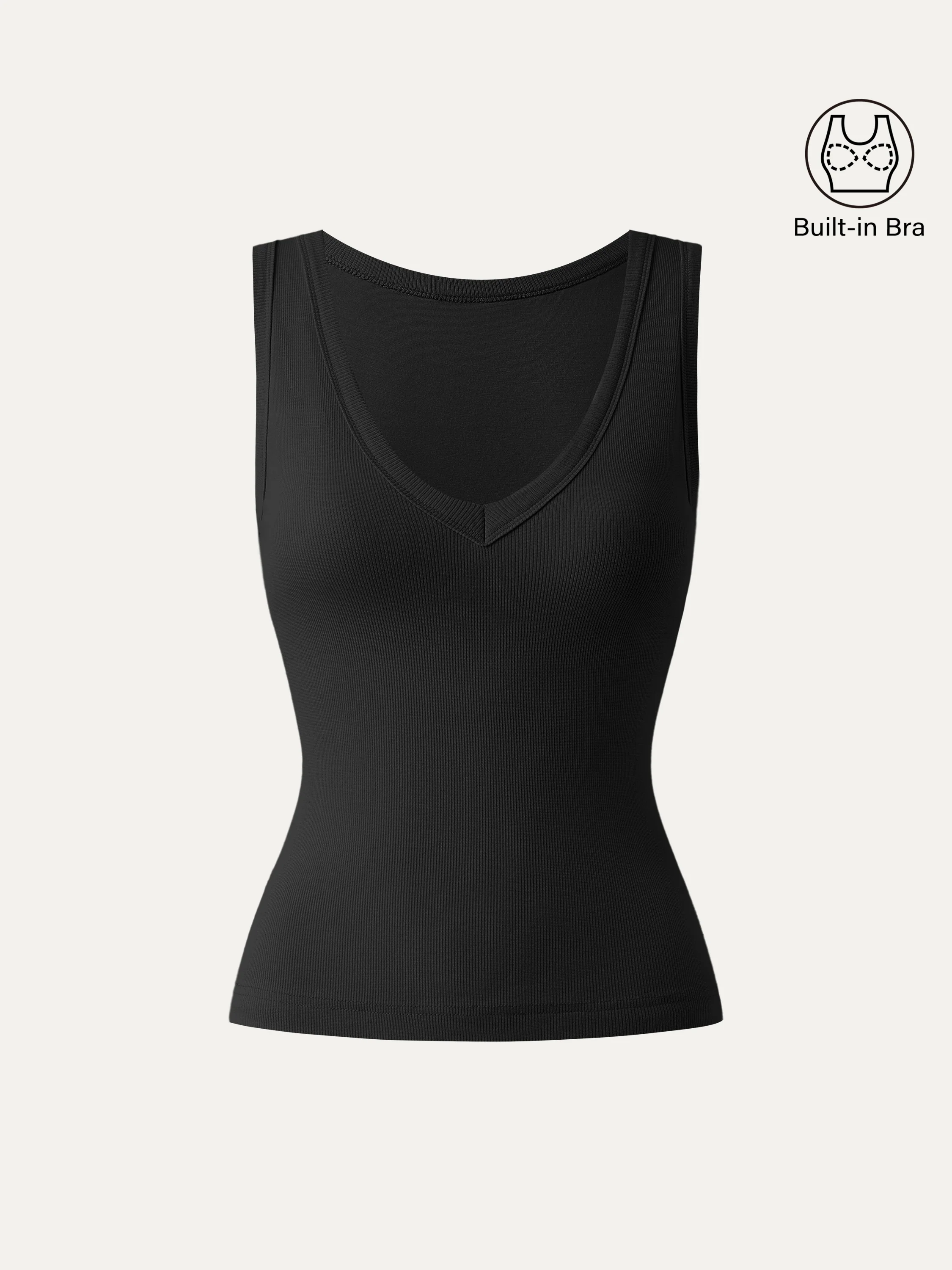Stretchy V-neck Cotton Airy Tank Top