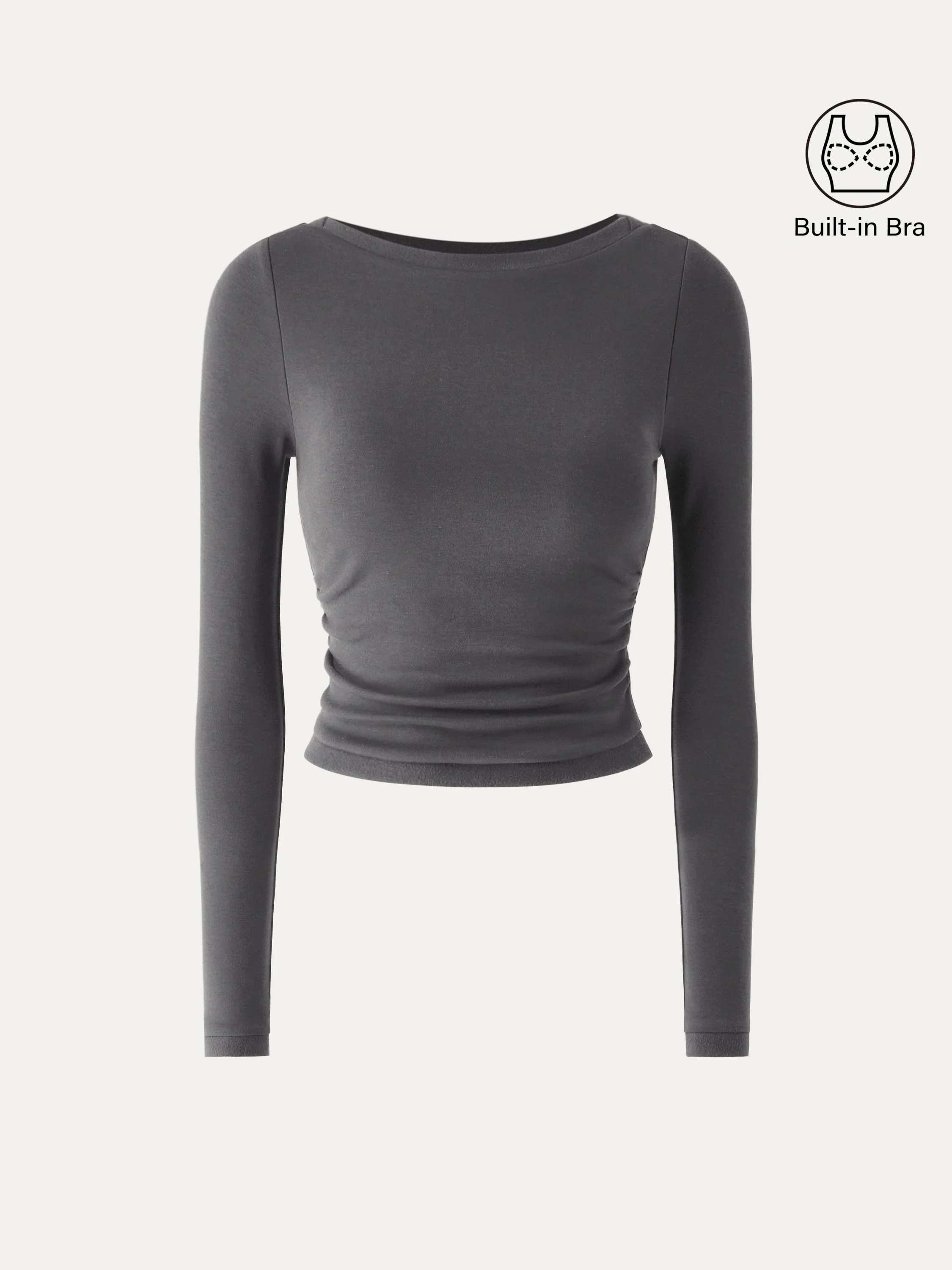 Boatneck Long Sleeve Brami Top