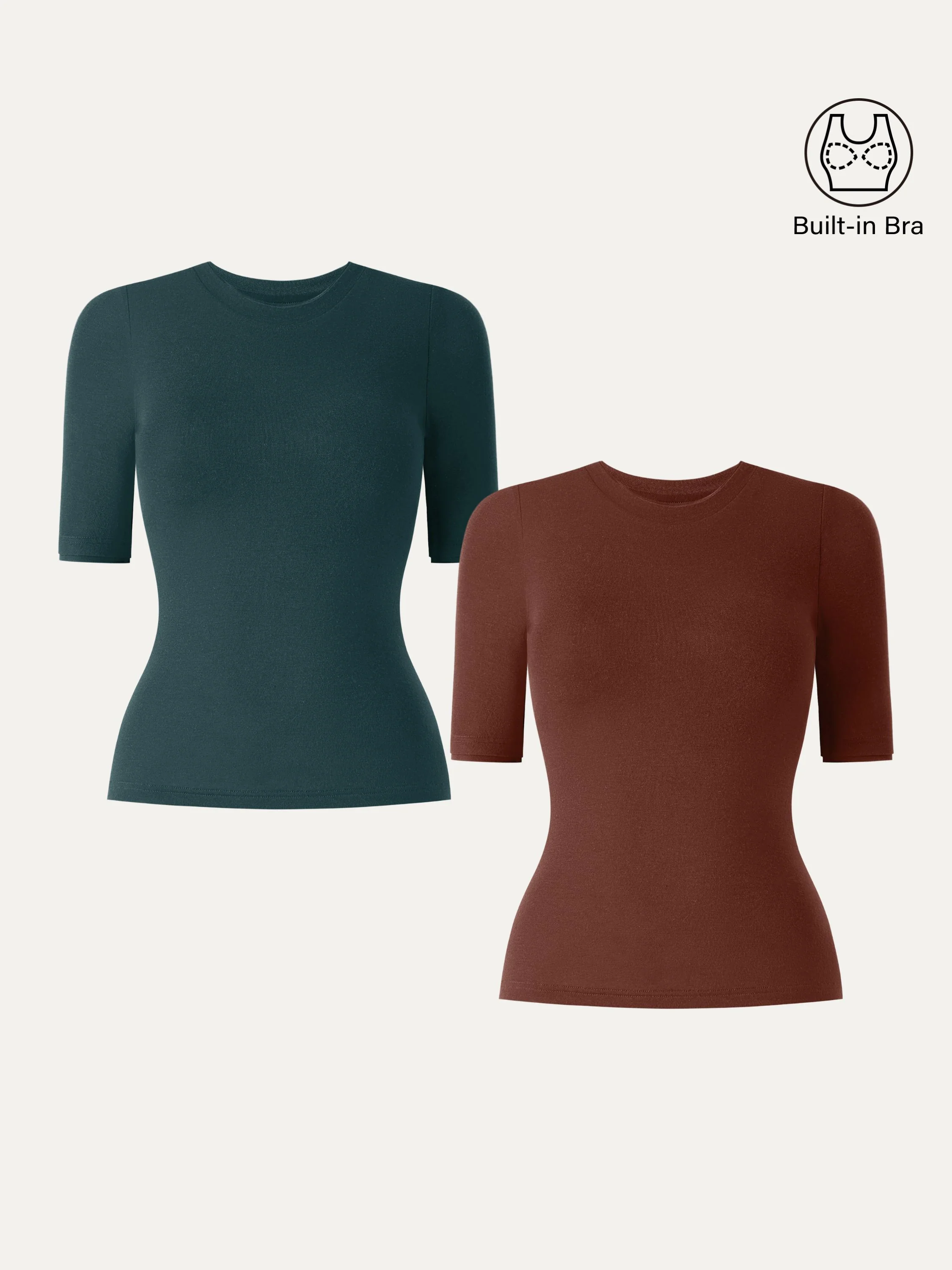 Lyocell Cashmere Crewneck Layered Cuff Brami