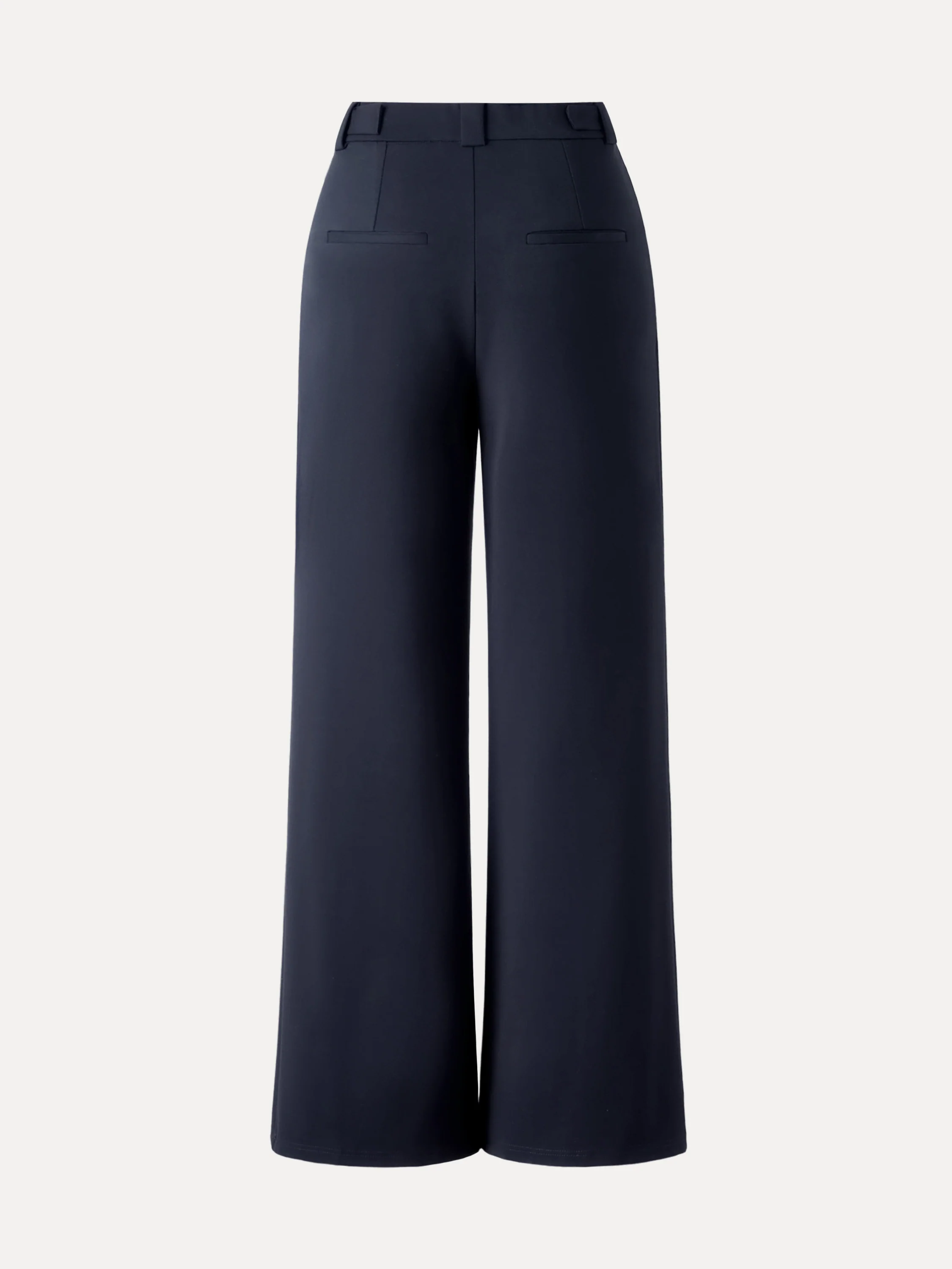 High Rise Pull-on Wide Leg Pants with Adjustable Bar
