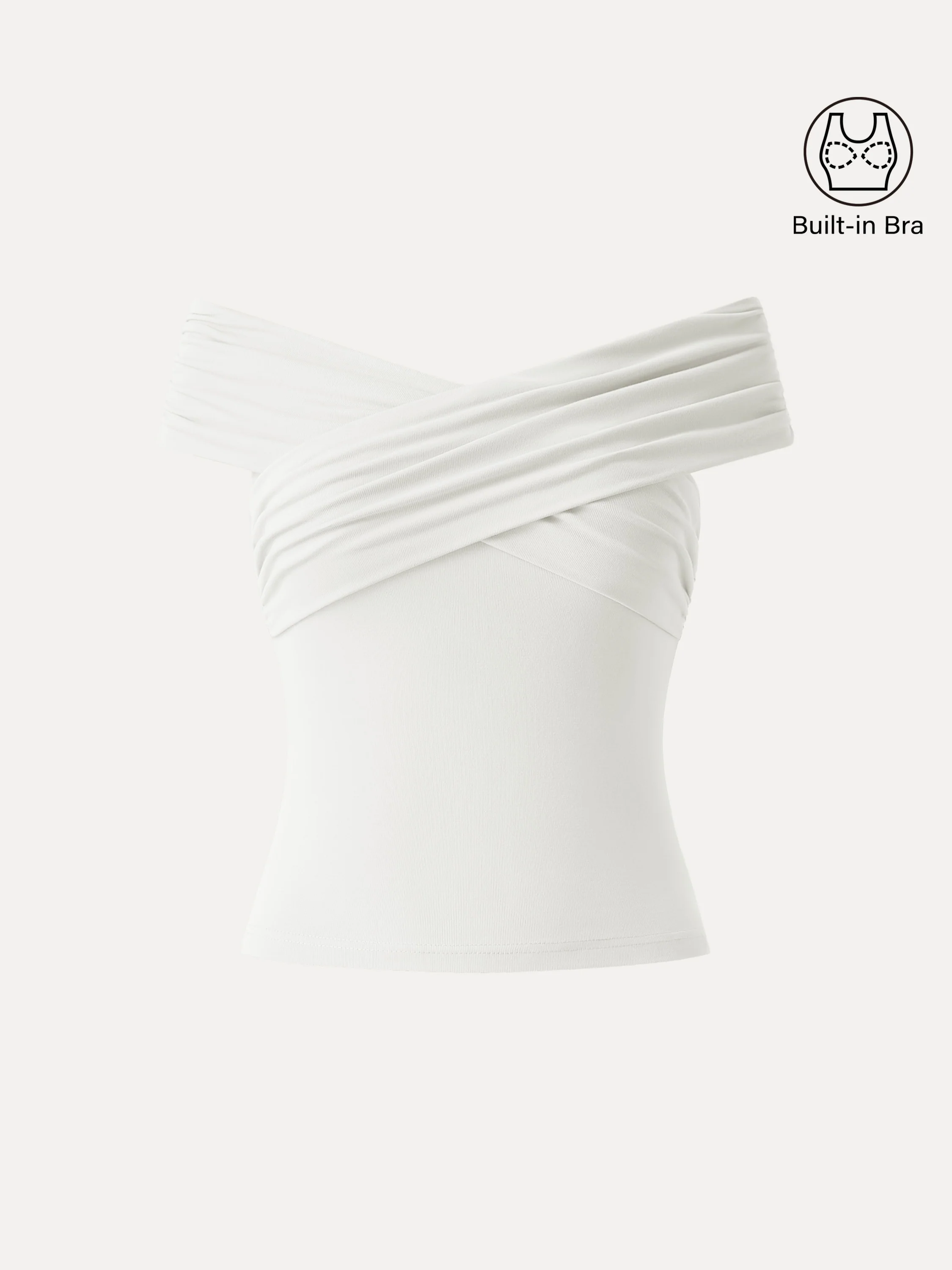 Criss Cross Off Shoulder New Airy Brami Top