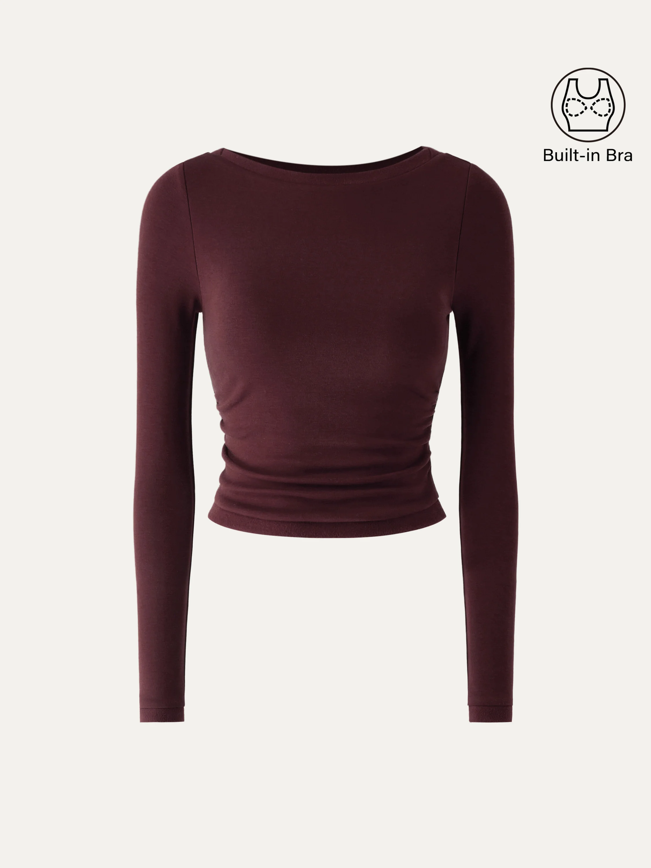 Boatneck Long Sleeve Brami Top