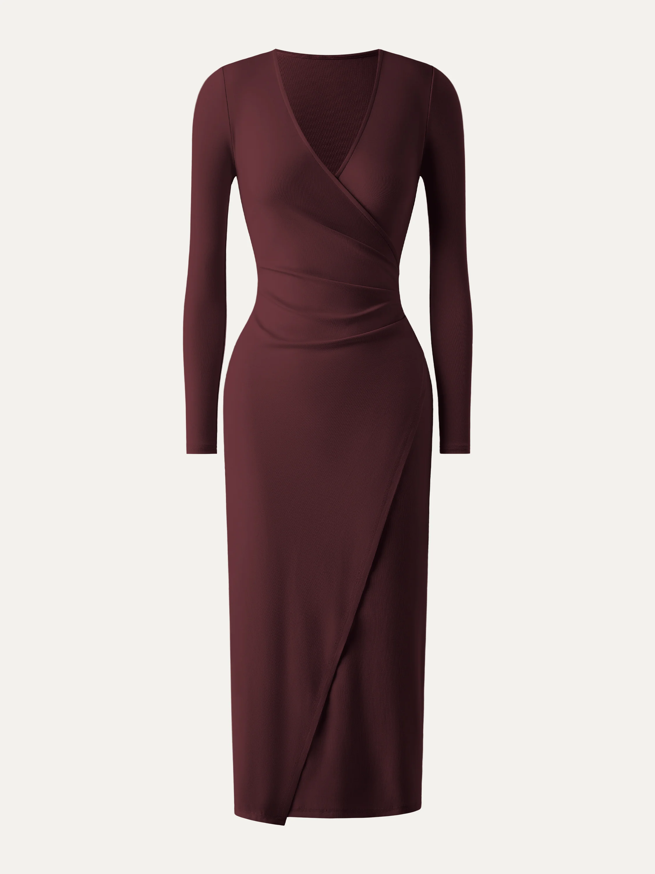 Faux Wrap Light Cotton Midi Dress