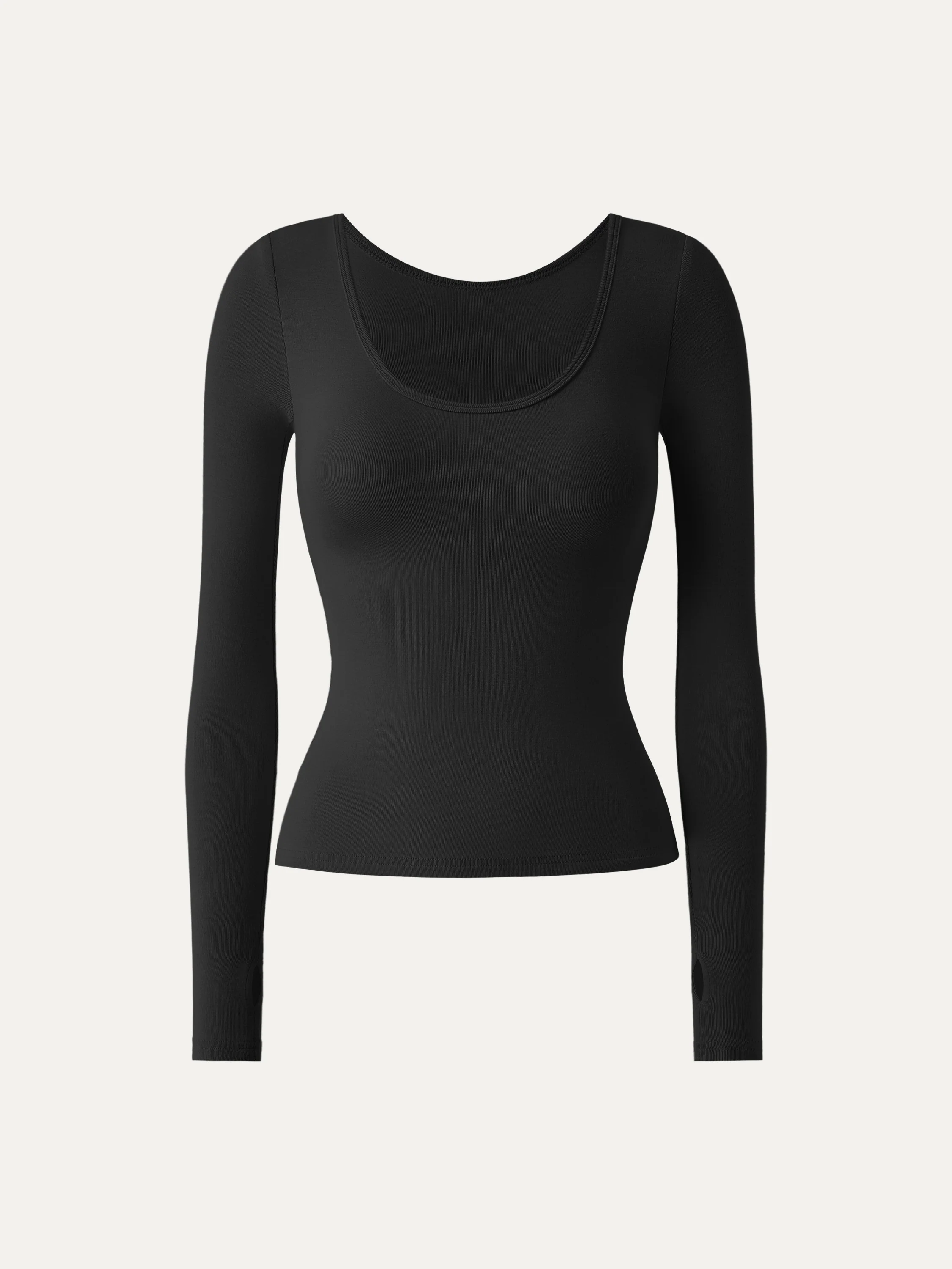 Lyocell Cashmere Multi-Wear Long Sleeve Top with Thumbholes