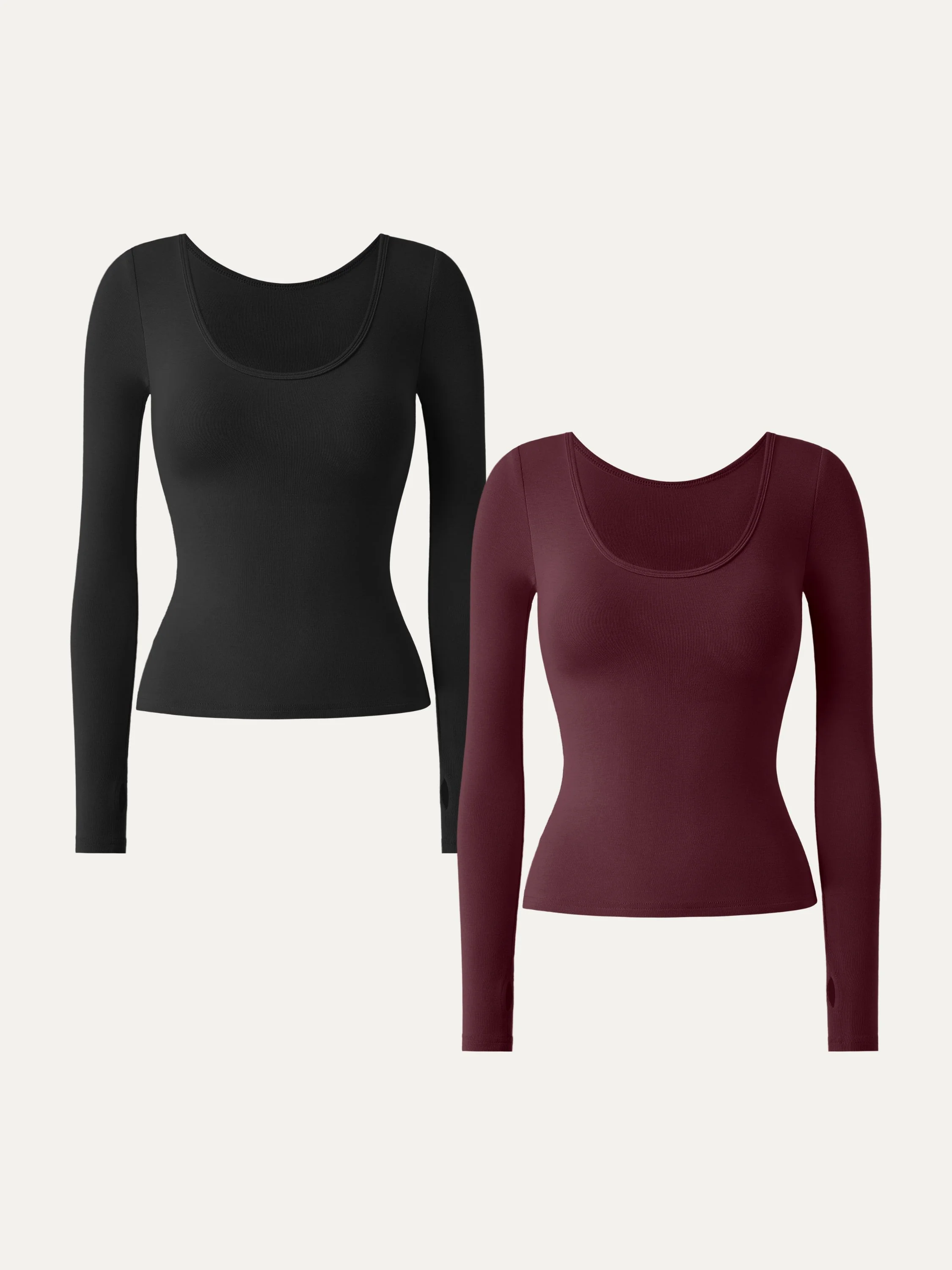 Lyocell Cashmere Multi-Wear Long Sleeve Top with Thumbholes