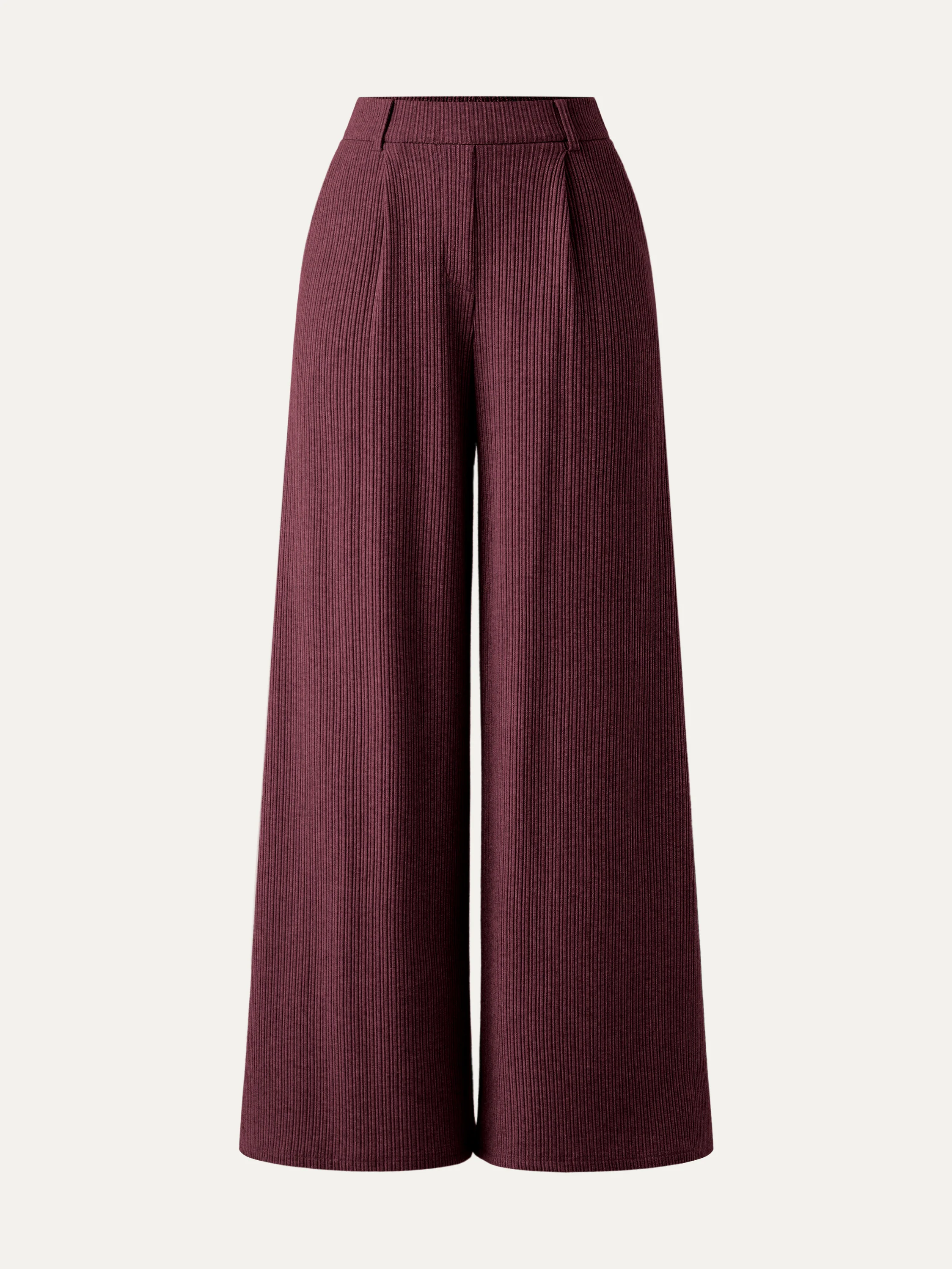 High-Waisted Pleated Wide-Leg Pants