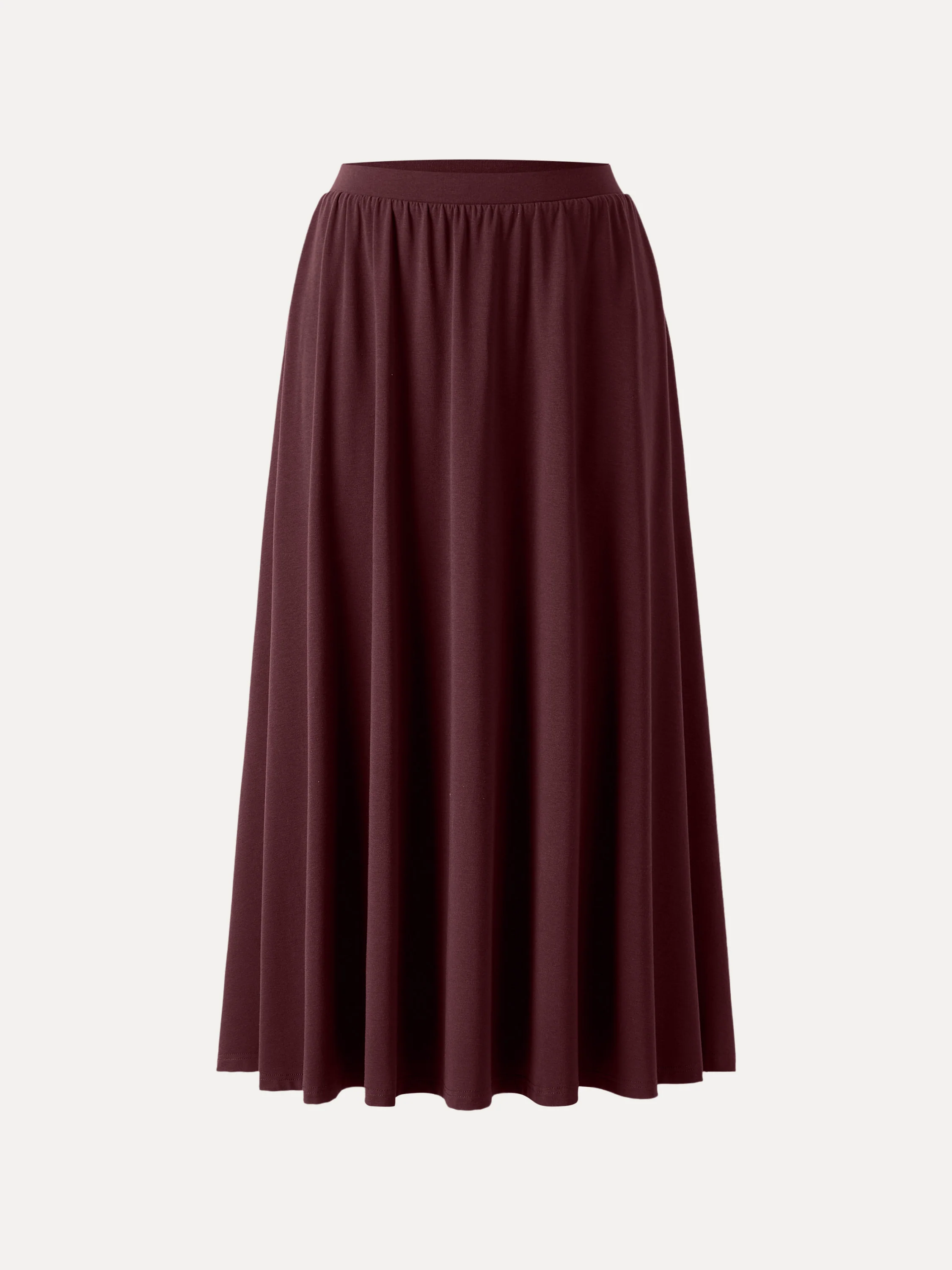 Stretch Cotton Maxi Umbrella Skirt with Pockets