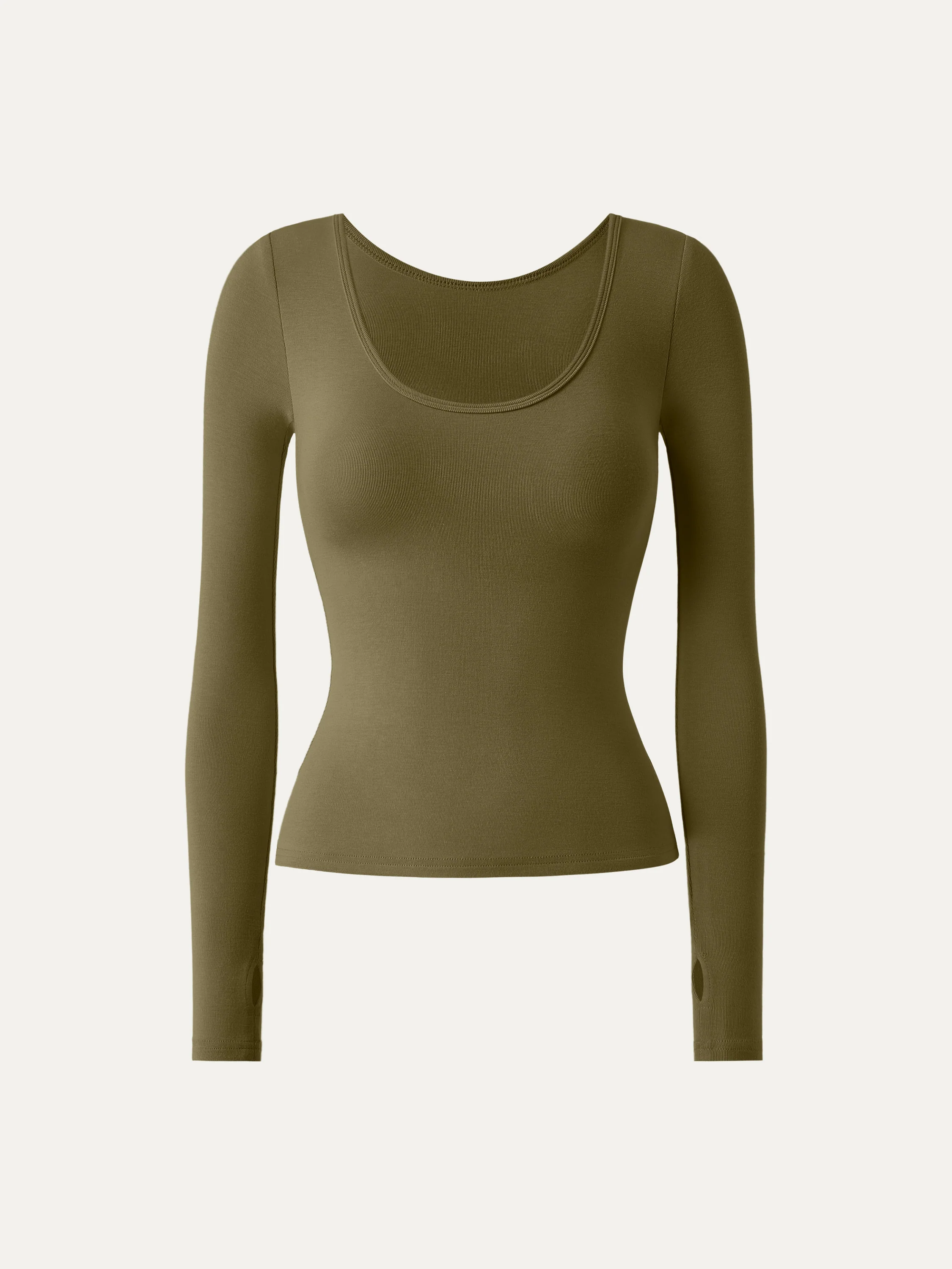 Lyocell Cashmere Multi-Wear Long Sleeve Top with Thumbholes