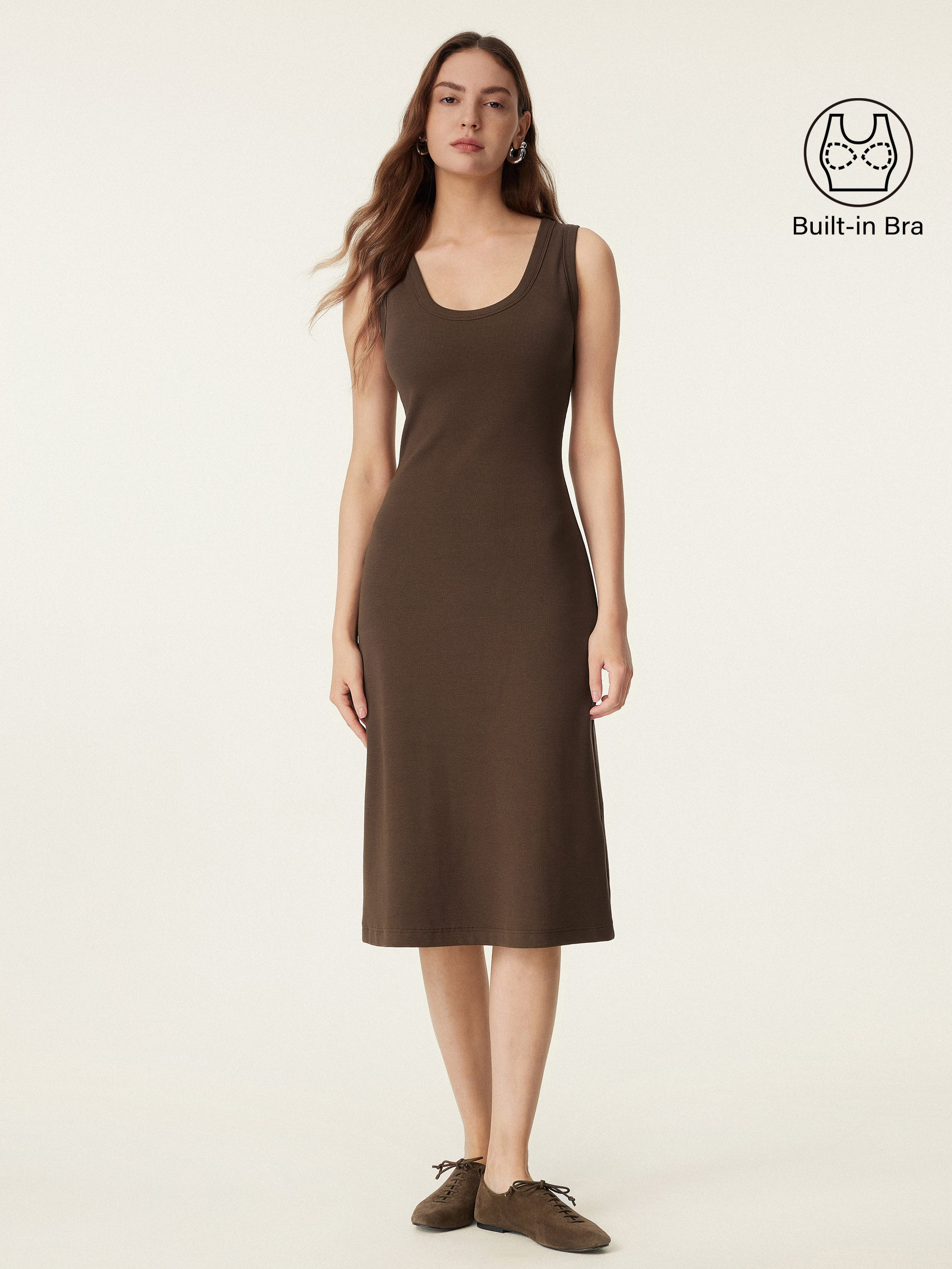 Scoop Neck New Airy Brami Tank Dress
