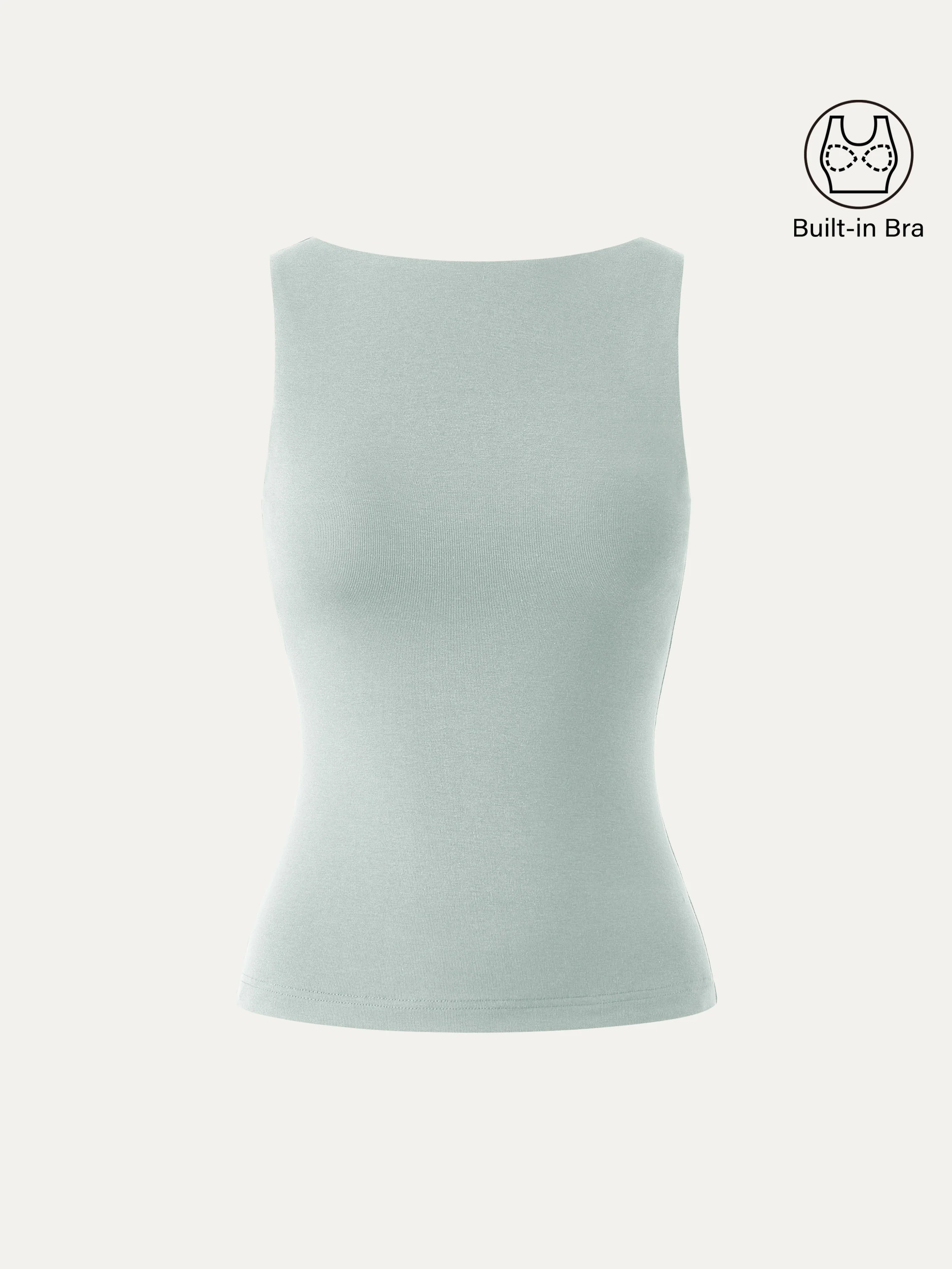 Soft Boatneck Breathable Bra Tank