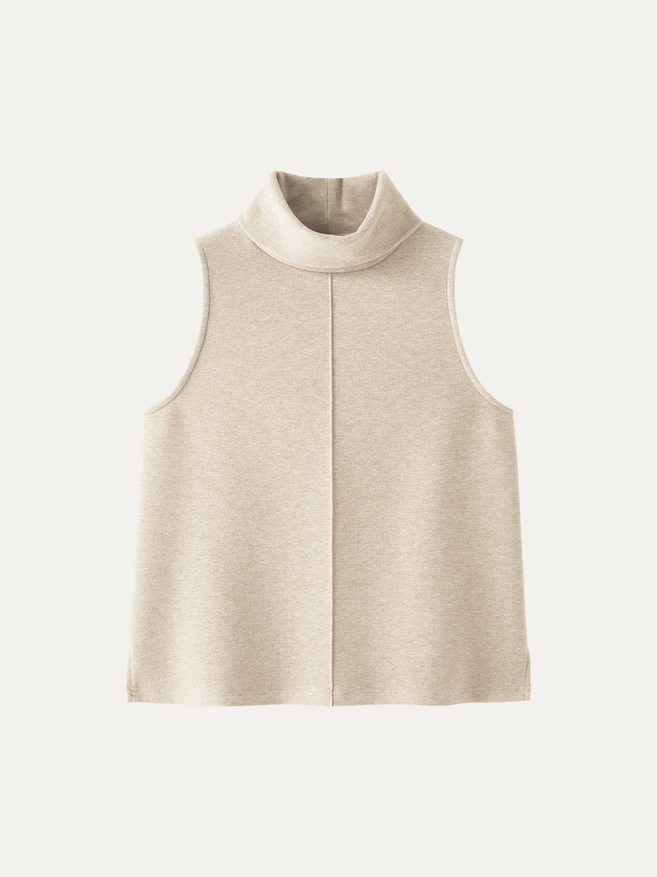 Turtleneck Split-Hem Top