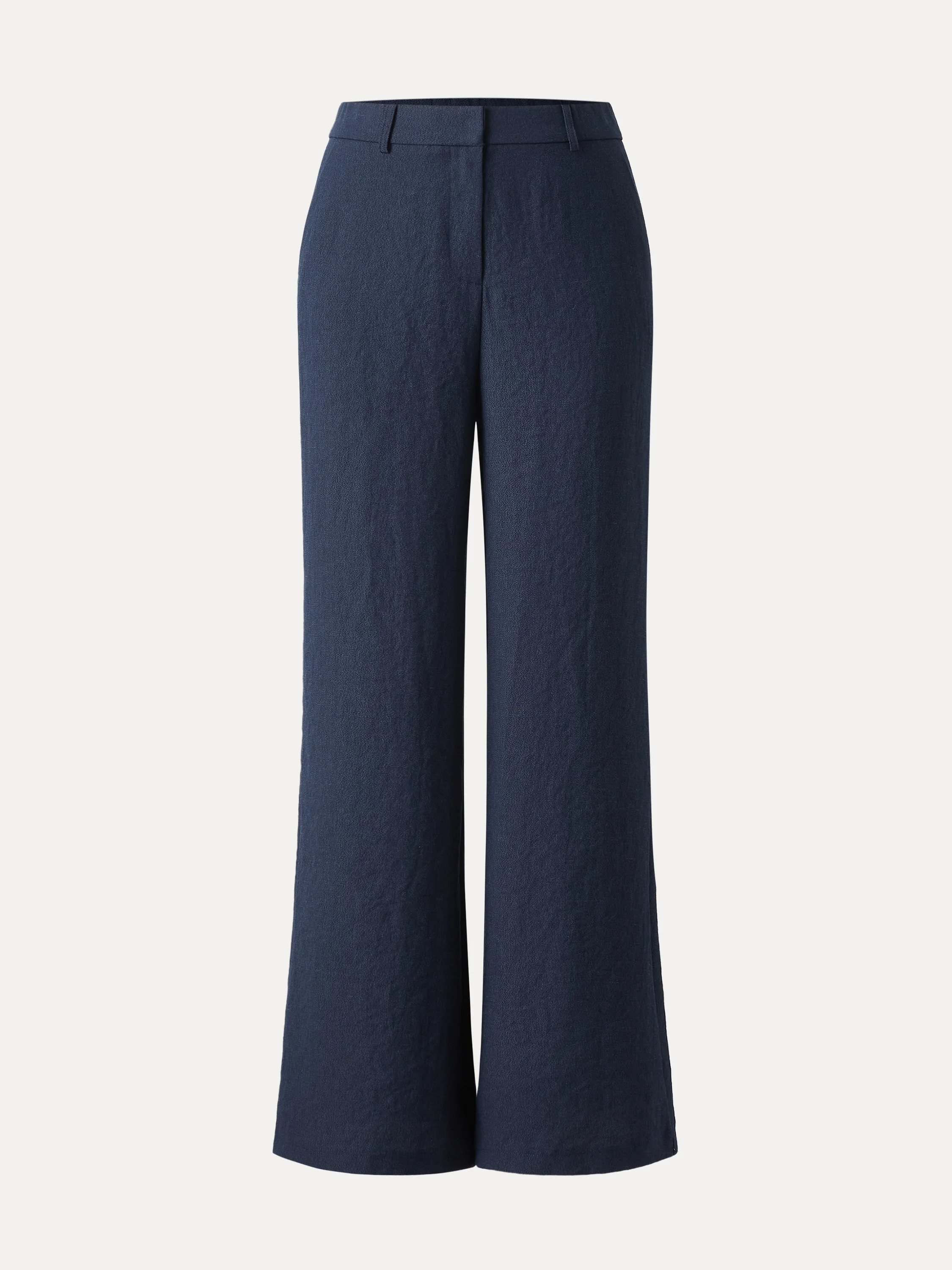 Linen Mid Rise Flared Pant with Pockets