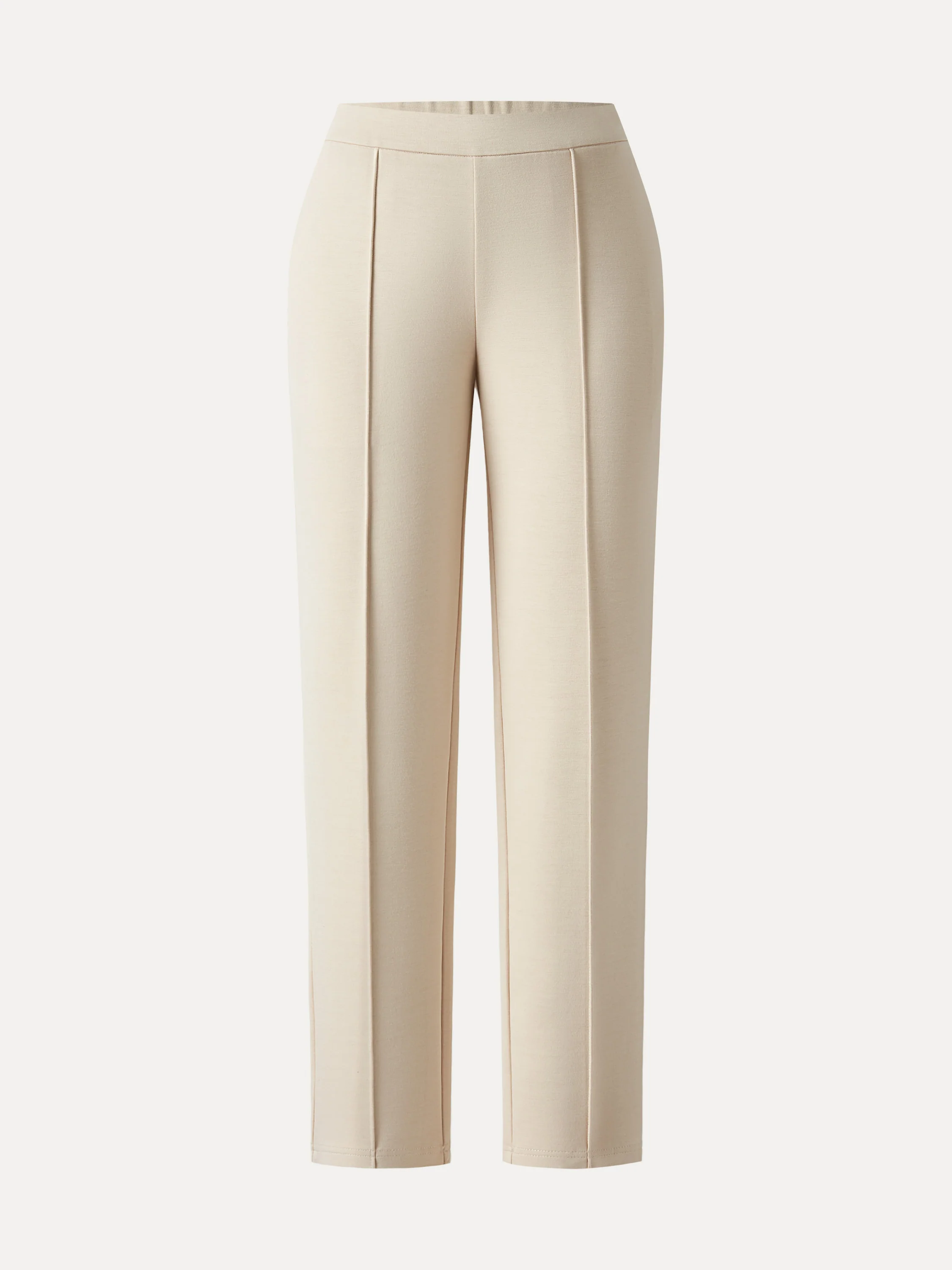Mid Rise Cropped Tapered Leg Pull-on Pants with Pockets