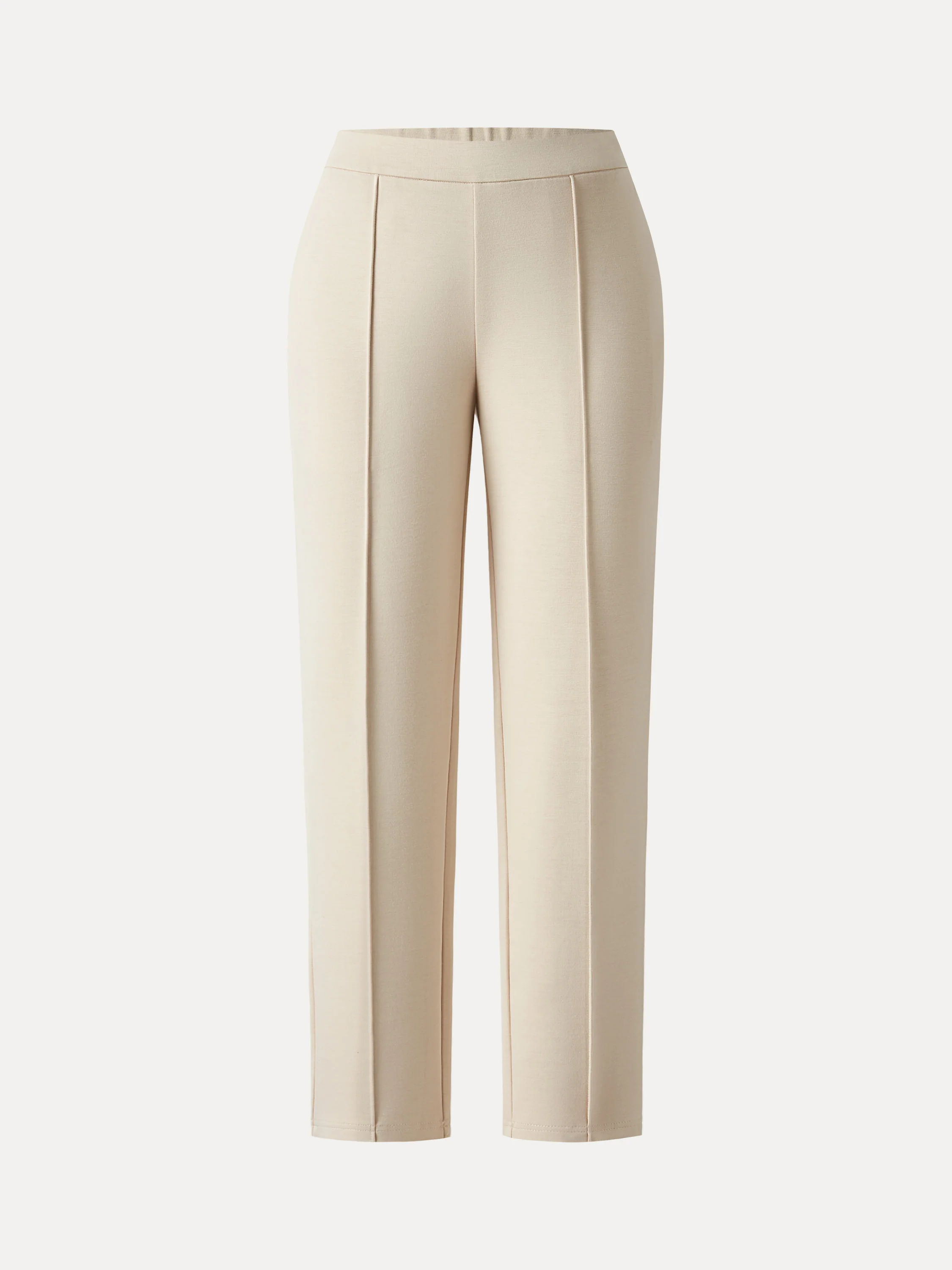 Mid Rise Cropped Tapered Leg Pull-on Pants with Pockets