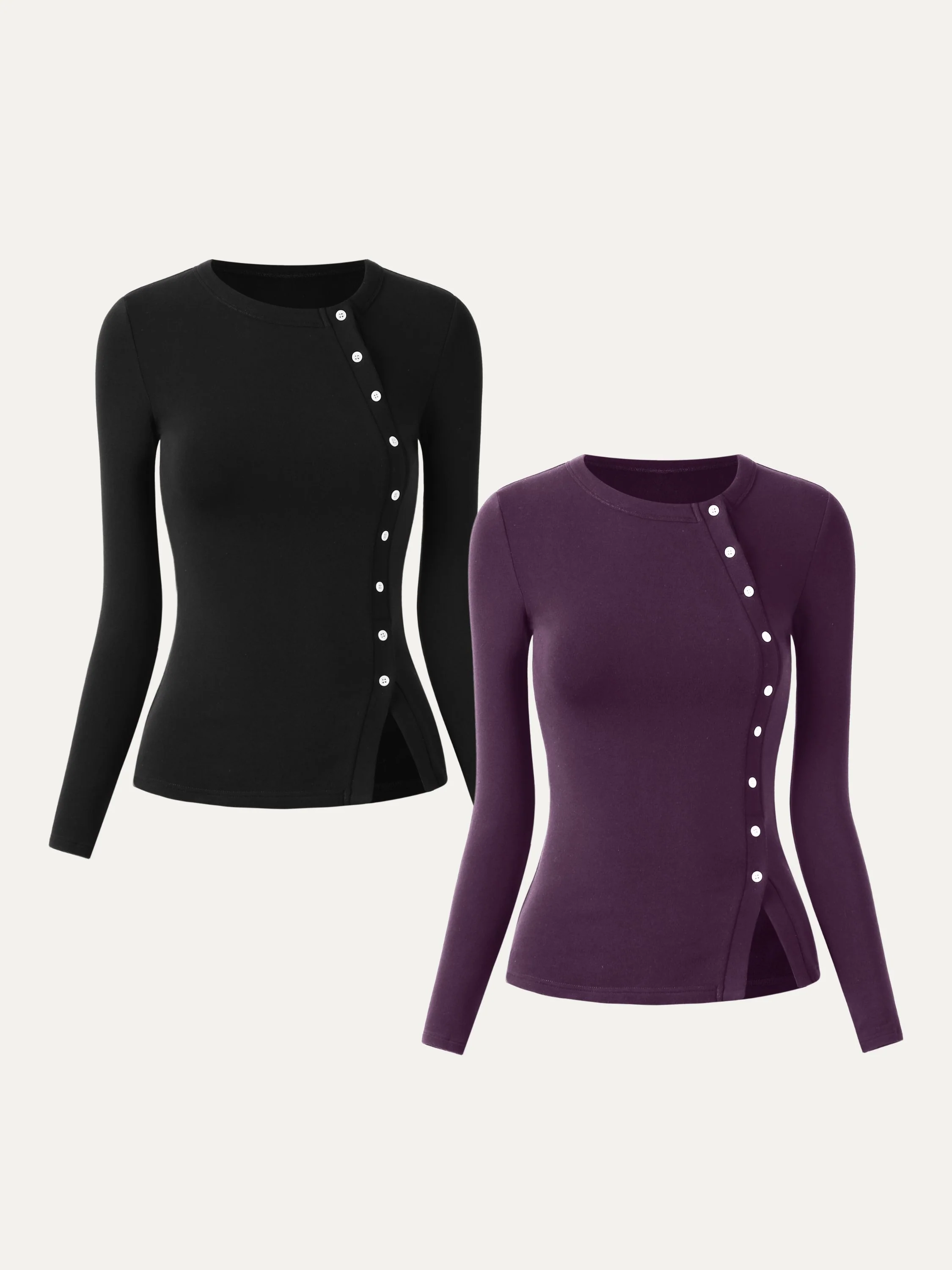 Asymmetrical Placket Top