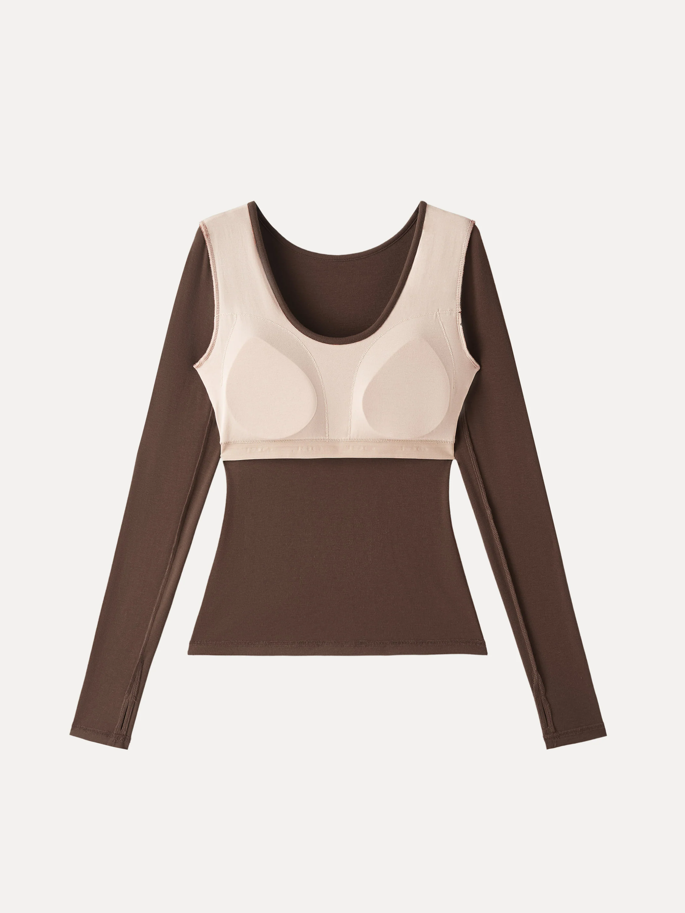 Lyocell Cashmere Scoop Neck Thumbhole Bralette