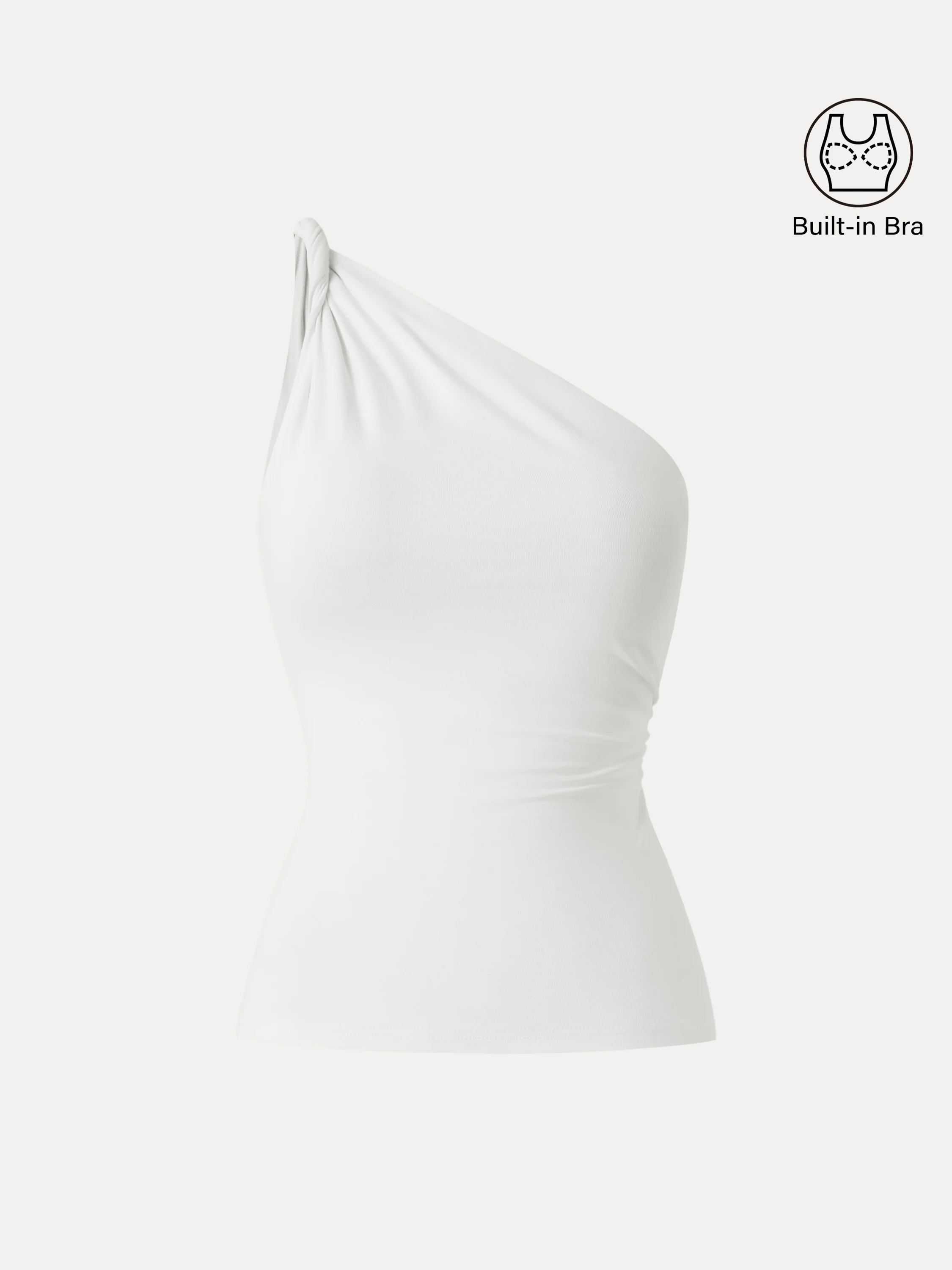 One Shoulder Twisted Sports Tank