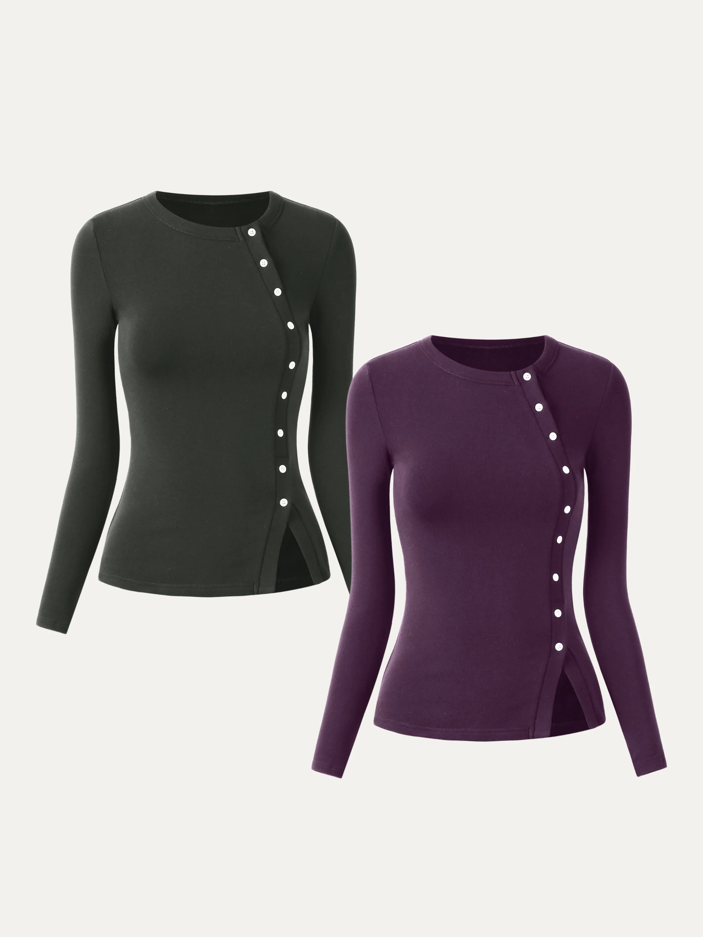 Asymmetrical Placket Top