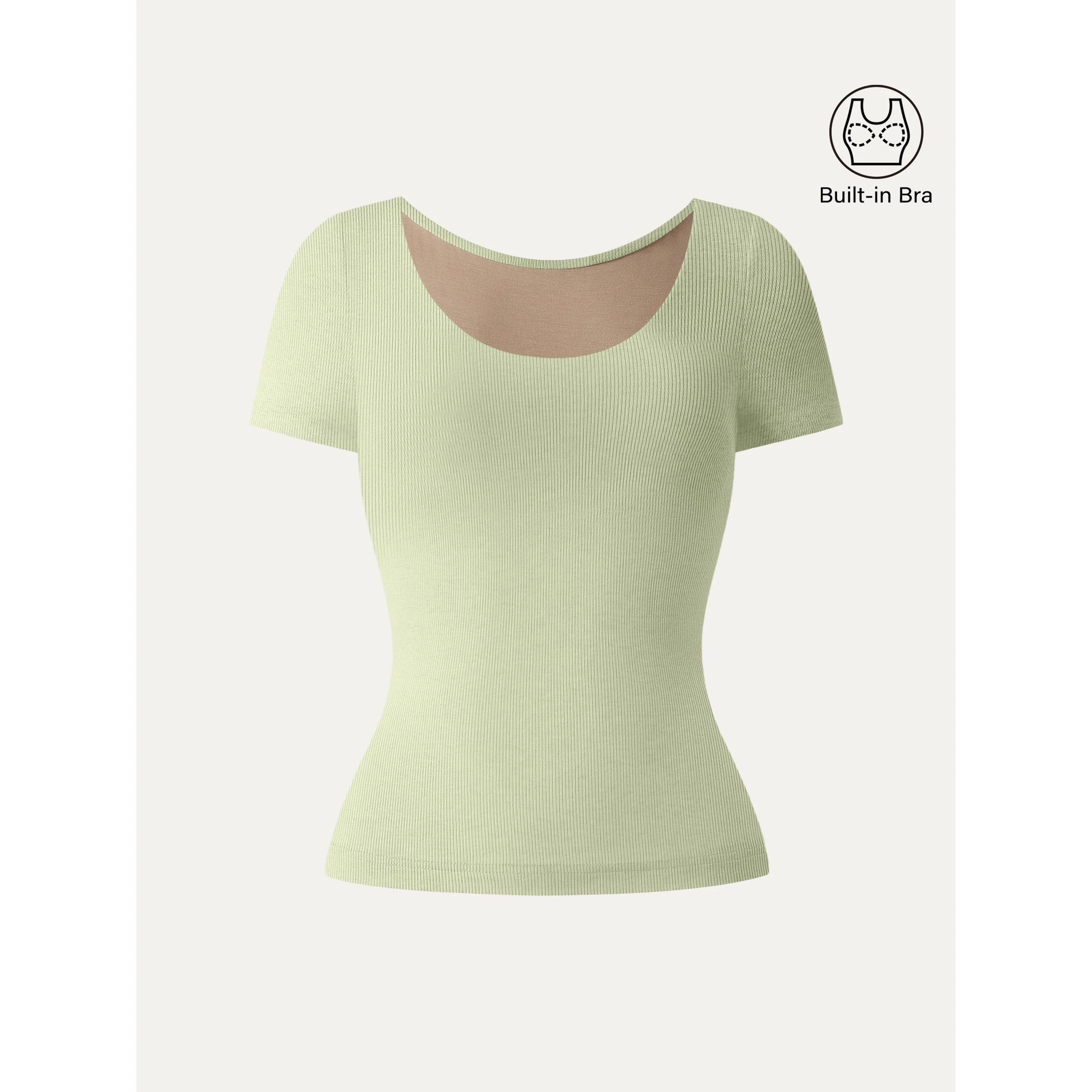 Scoop Neck Short Sleeve Cotton New Airy Brami