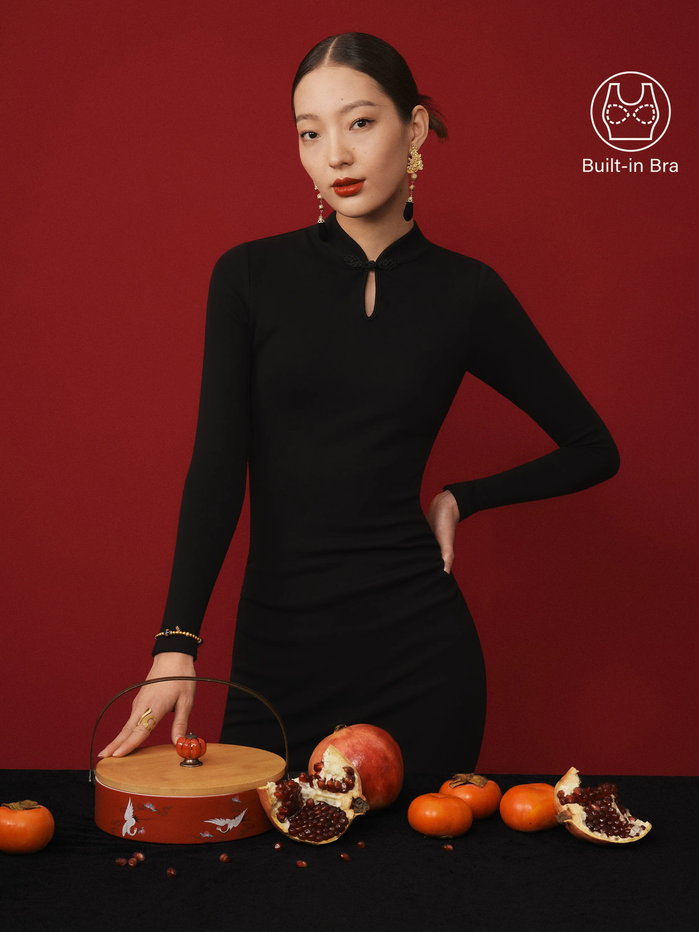 Mandarin Collar Mermaid Brami Dress