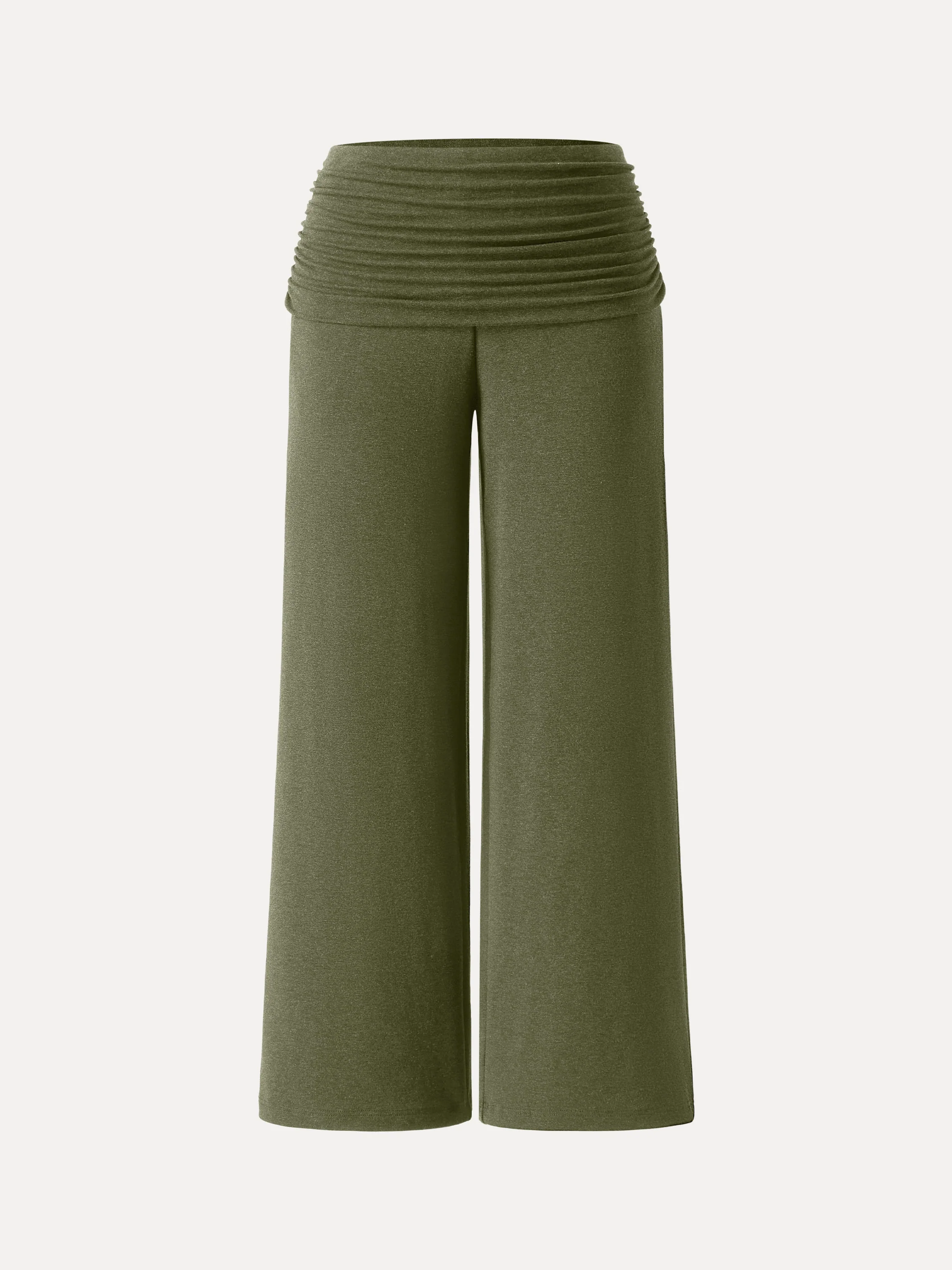 Non-itchy Wool Blend Drapey Wide-leg Pull-on Pants with Pockets