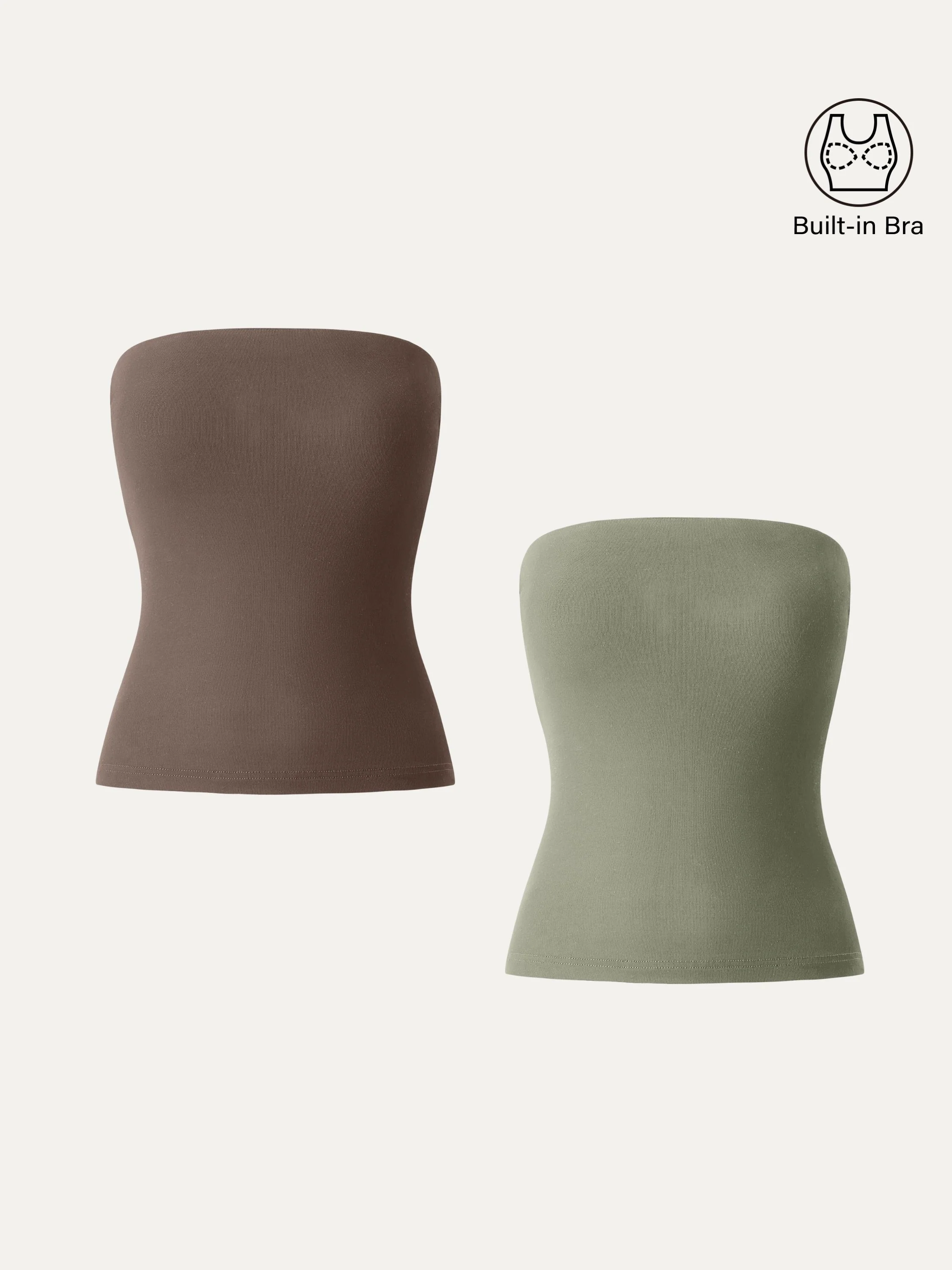 2Pcs Set Non-slip Essential Tube Brami Top