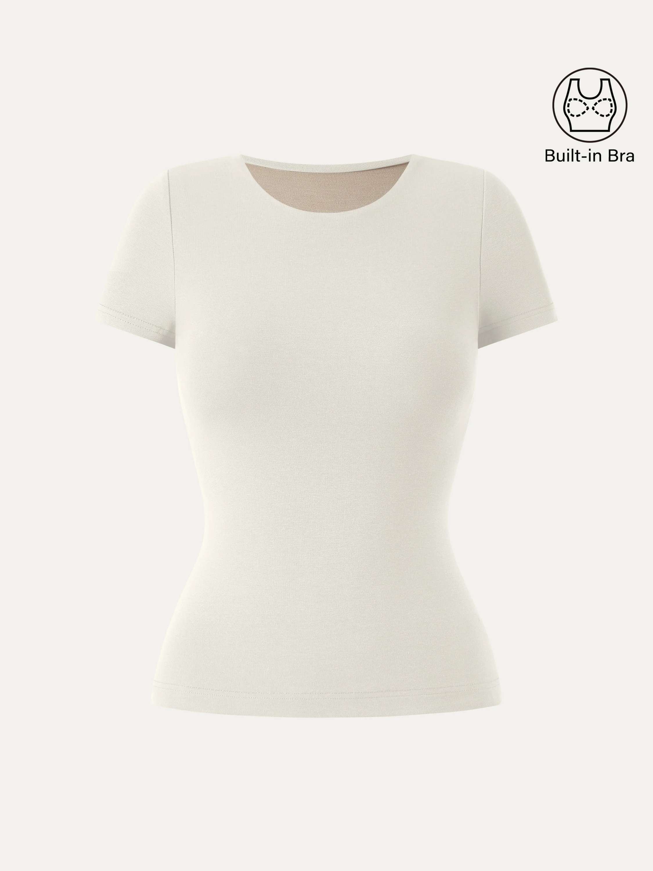 Crewneck Slimming Short Sleeve Breathable Brami