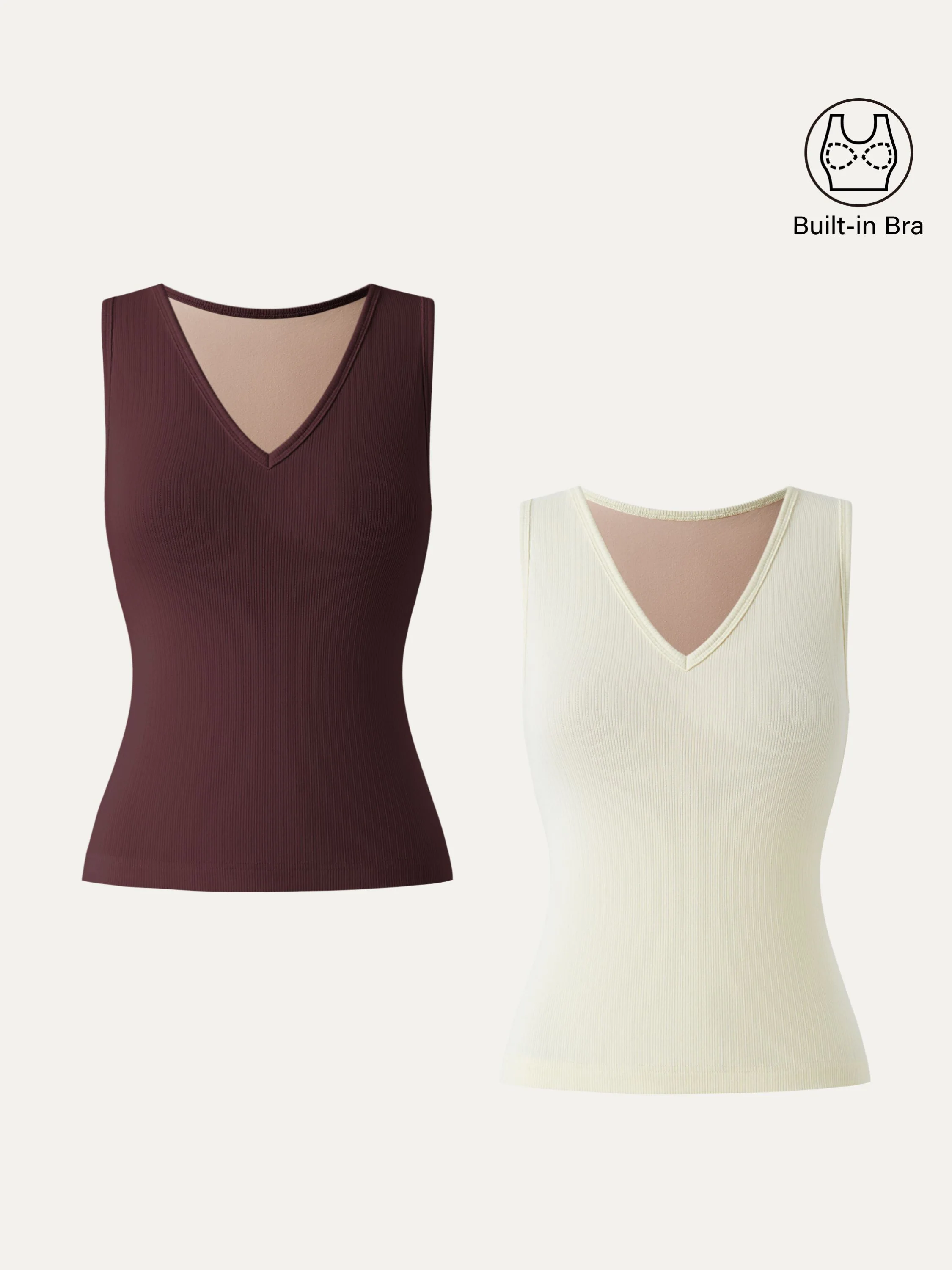 Stretch Cotton Pointelle V-neck Sleeveless Brami Tank