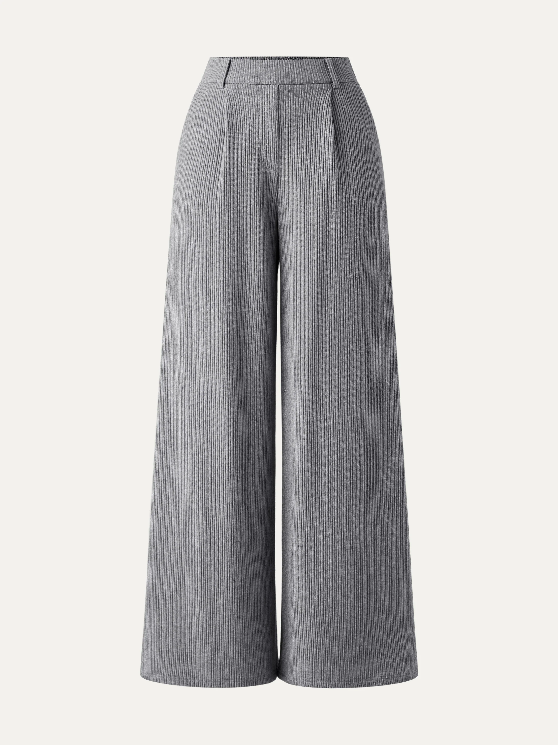 High-Waisted Pleated Wide-Leg Pants