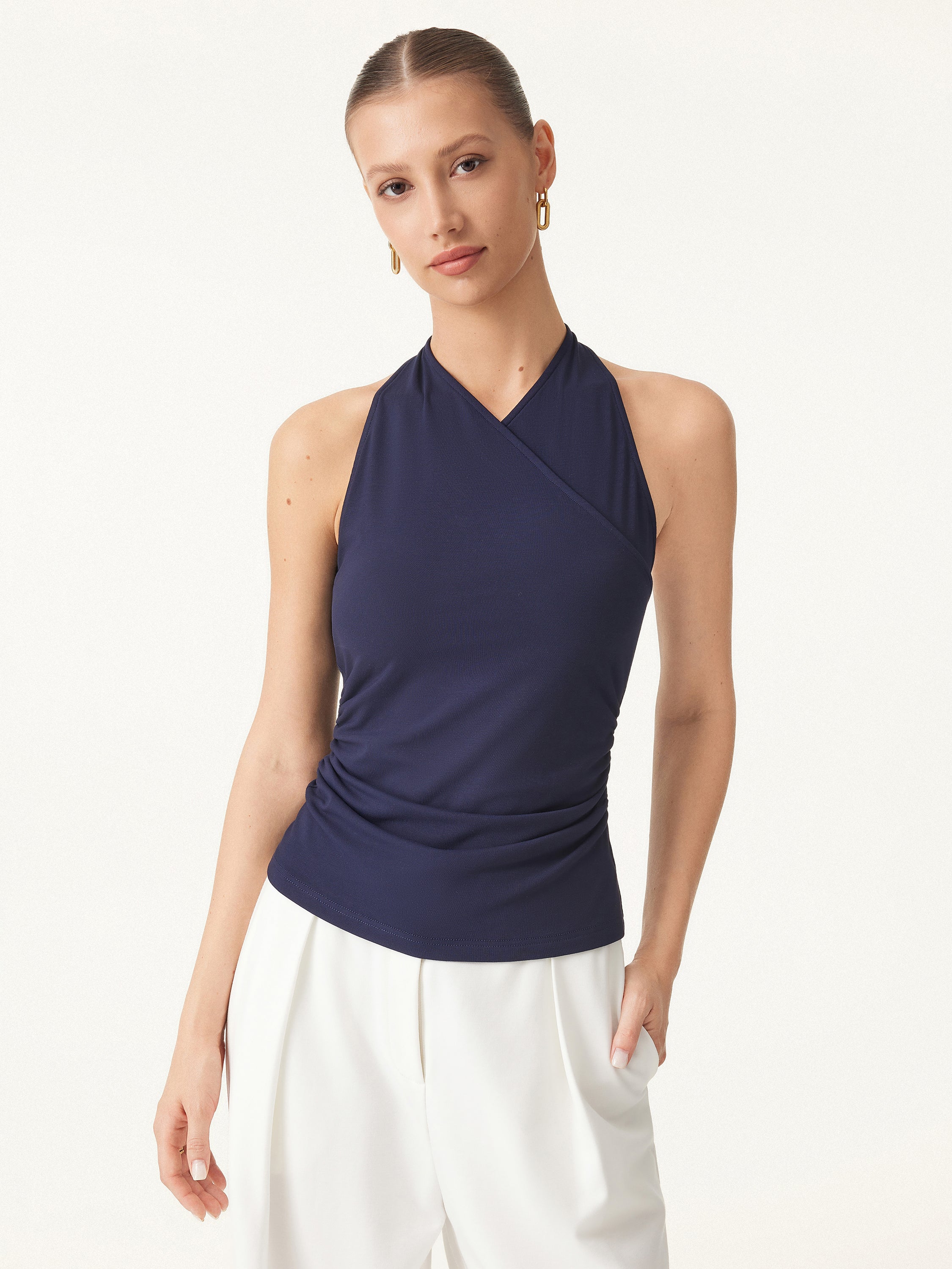 Ultra-soft Wrap Sleeveless Top