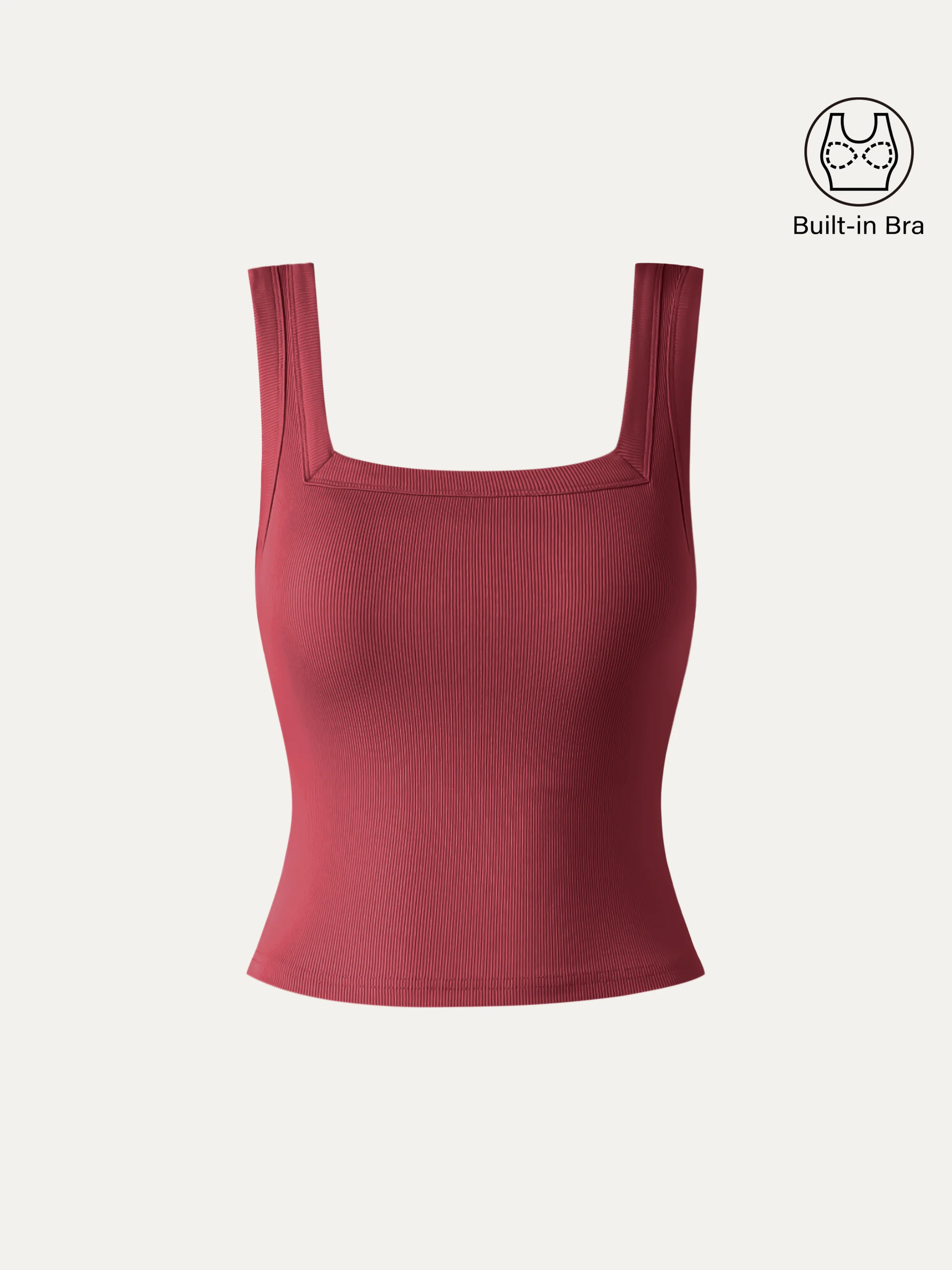 Slinky Square Open-Back Brami Tank Top