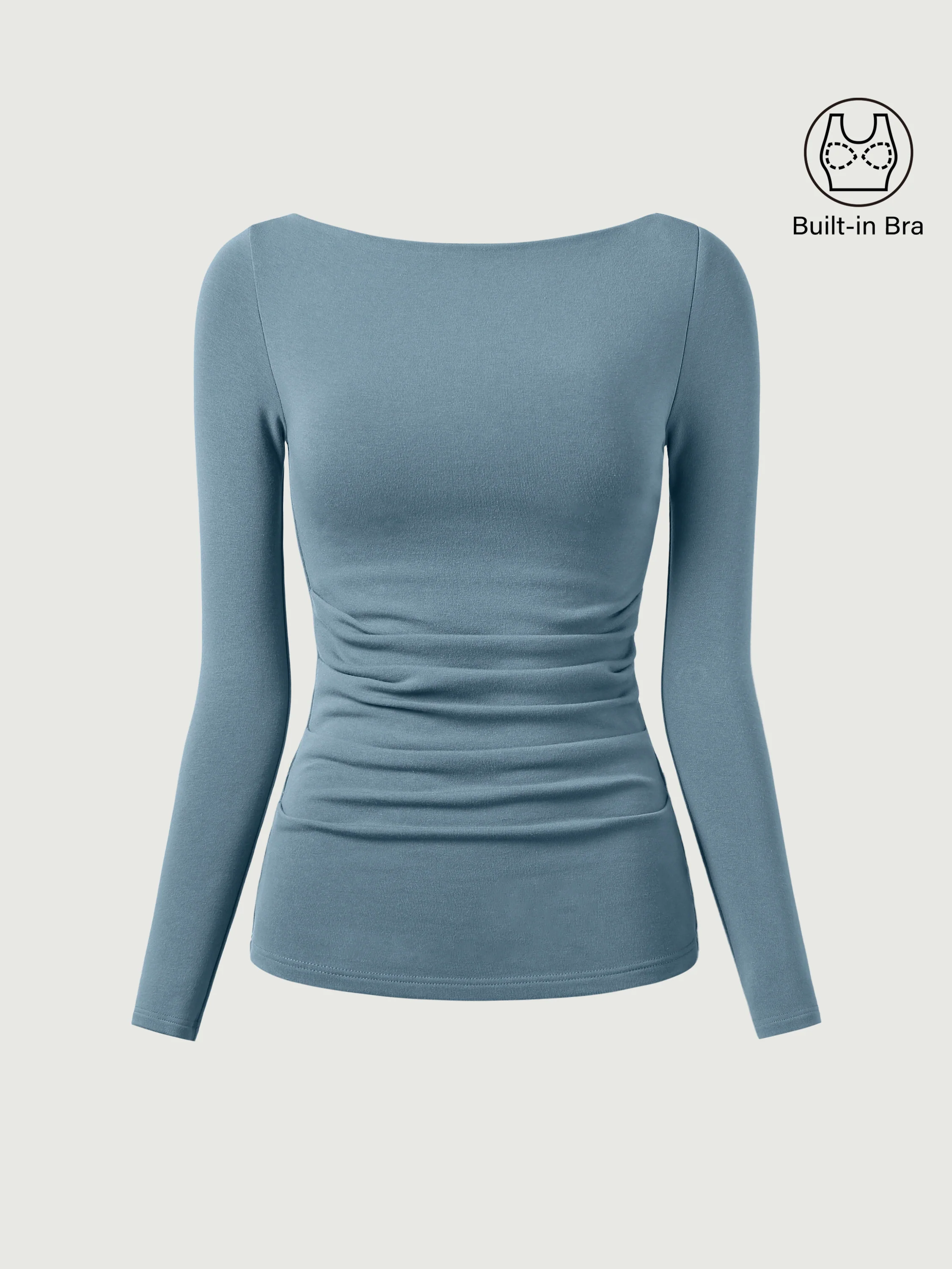 Boatneck Tucked Bra Top