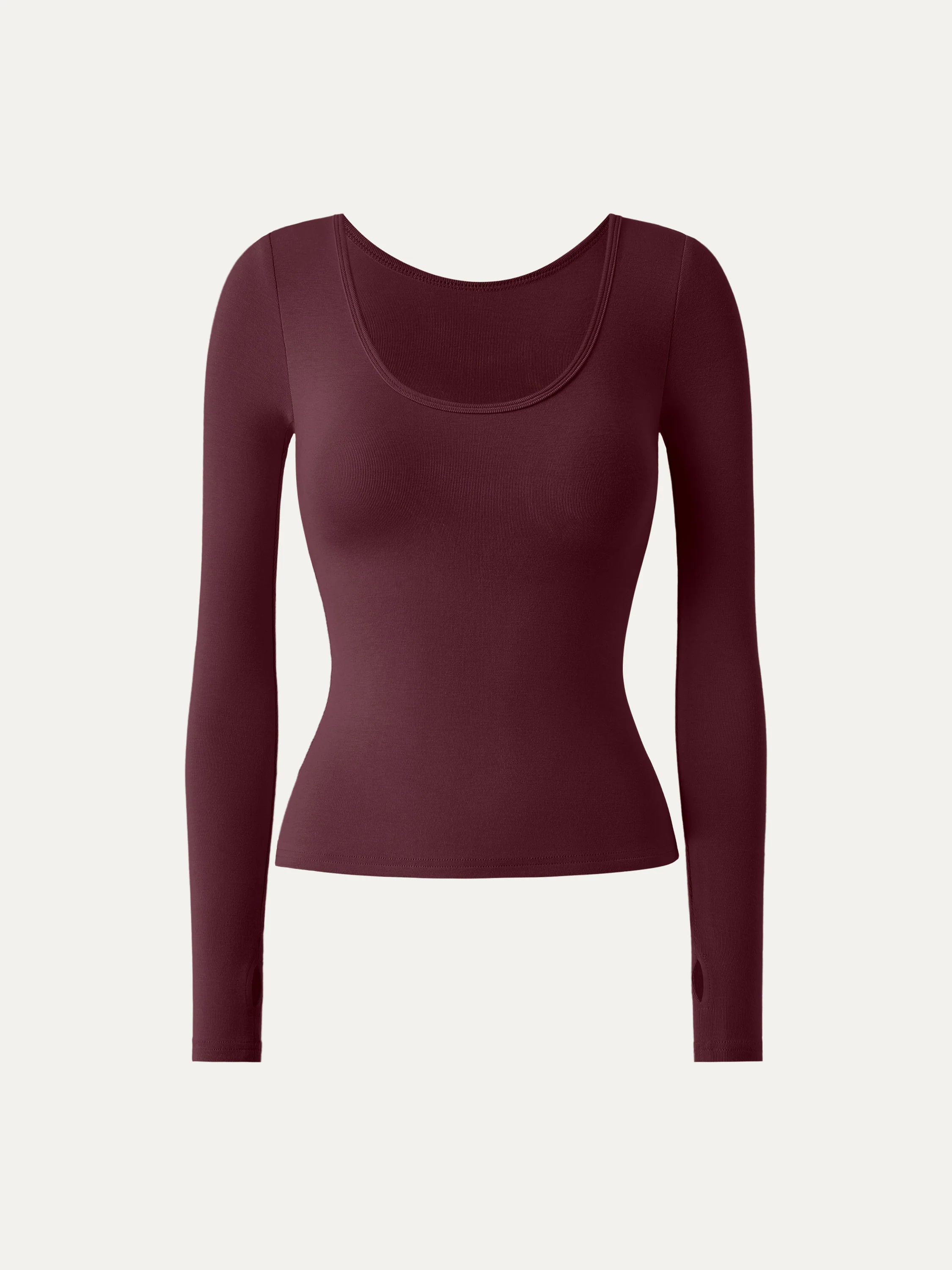 Lyocell Cashmere Multi-Wear Long Sleeve Top with Thumbholes