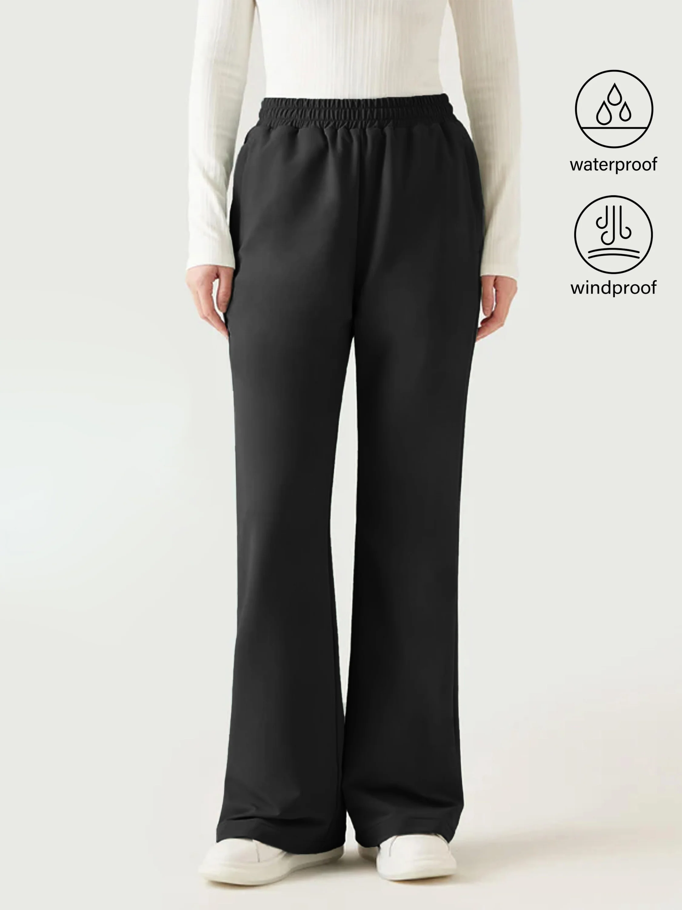 Mid Rise Waterproof Fleece-Lined Trousers