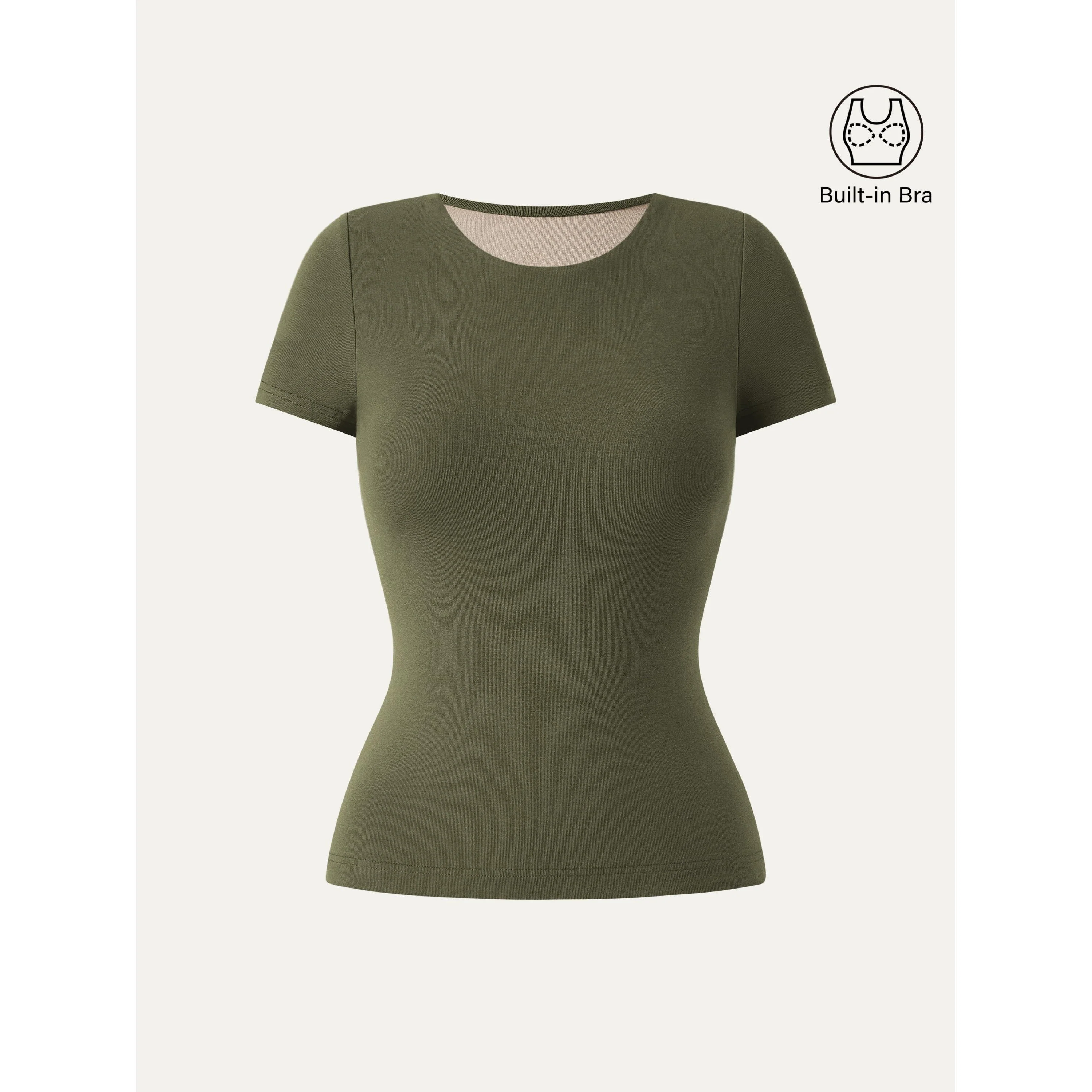 Crewneck Slimming Short Sleeve Breathable Brami