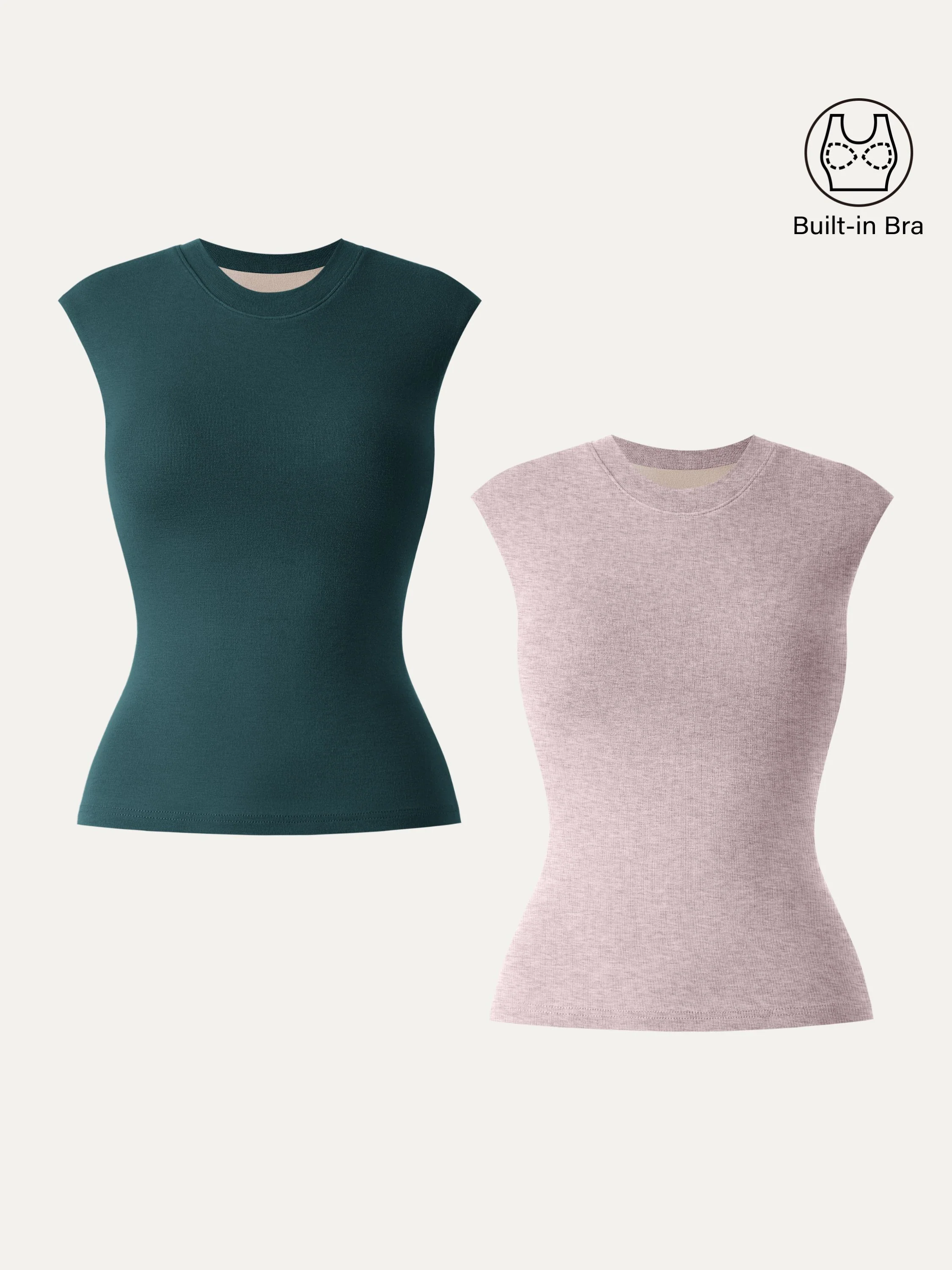 Lyocell Cashmere Crew Neck Wide Shoulder Bralette