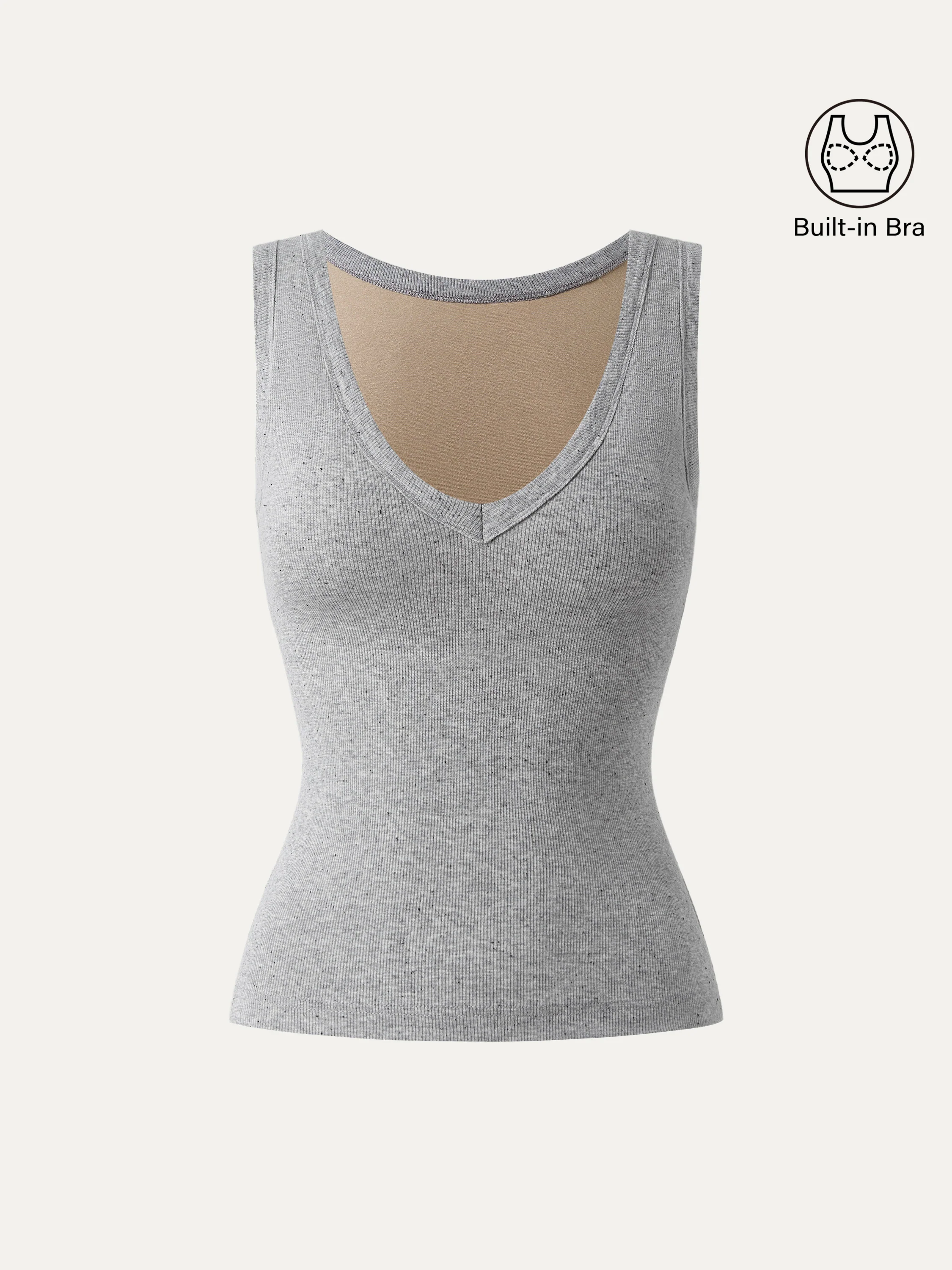 Stretchy V-neck Cotton Airy Tank Top