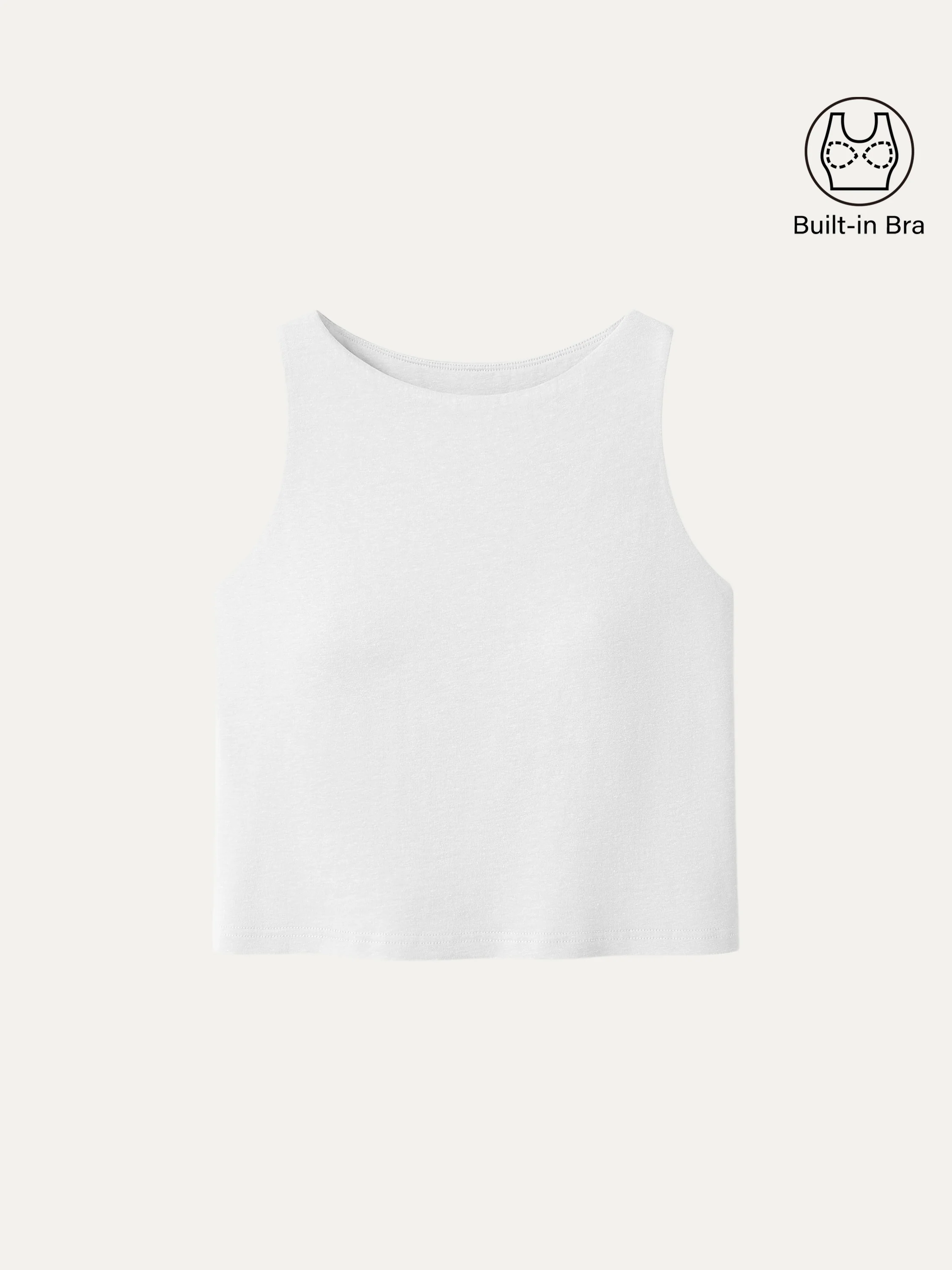 Cotton-Linen-Luxe Cropped Boatneck Brami Tank