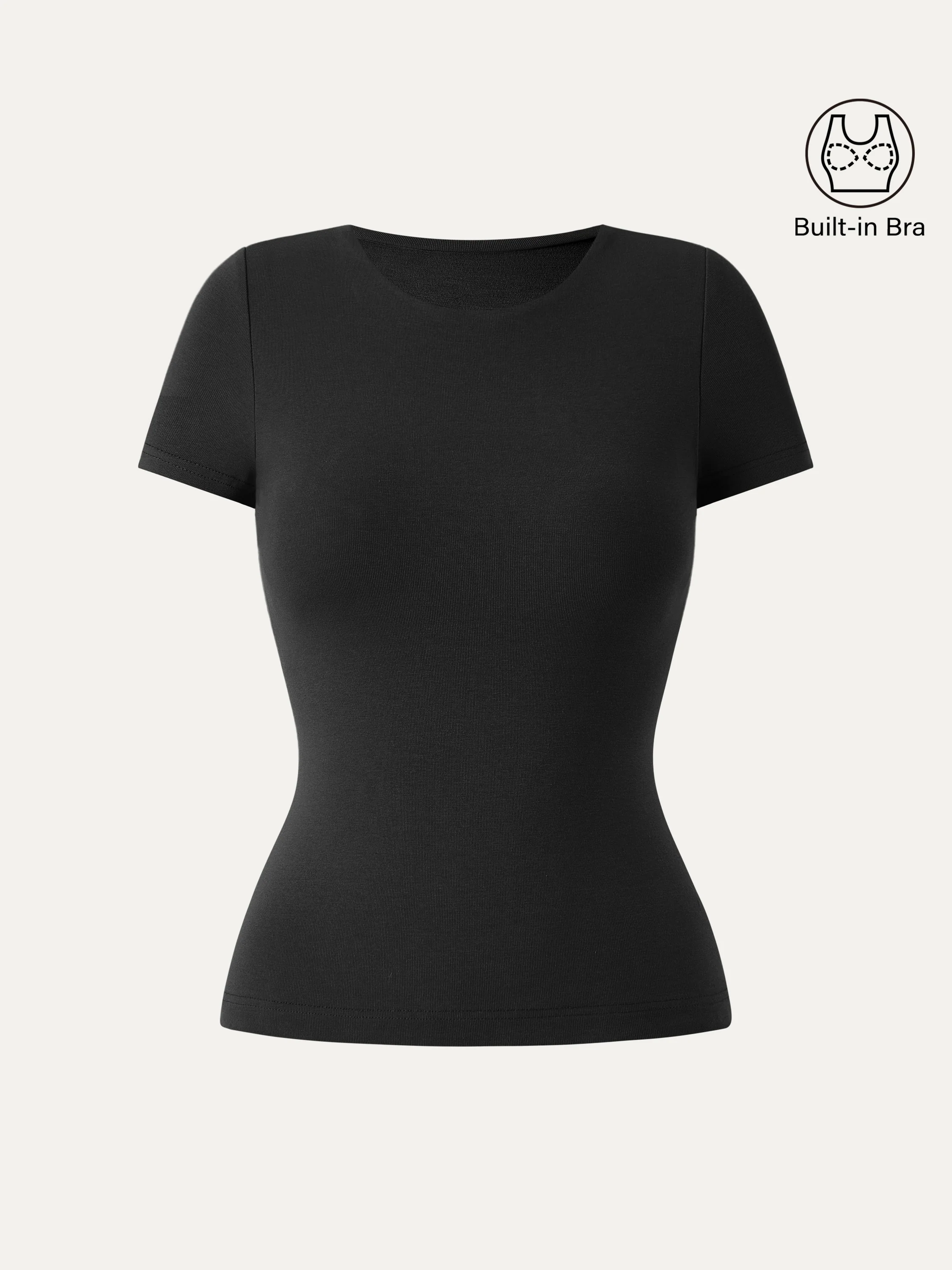 Crewneck Slimming Short Sleeve Breathable Brami