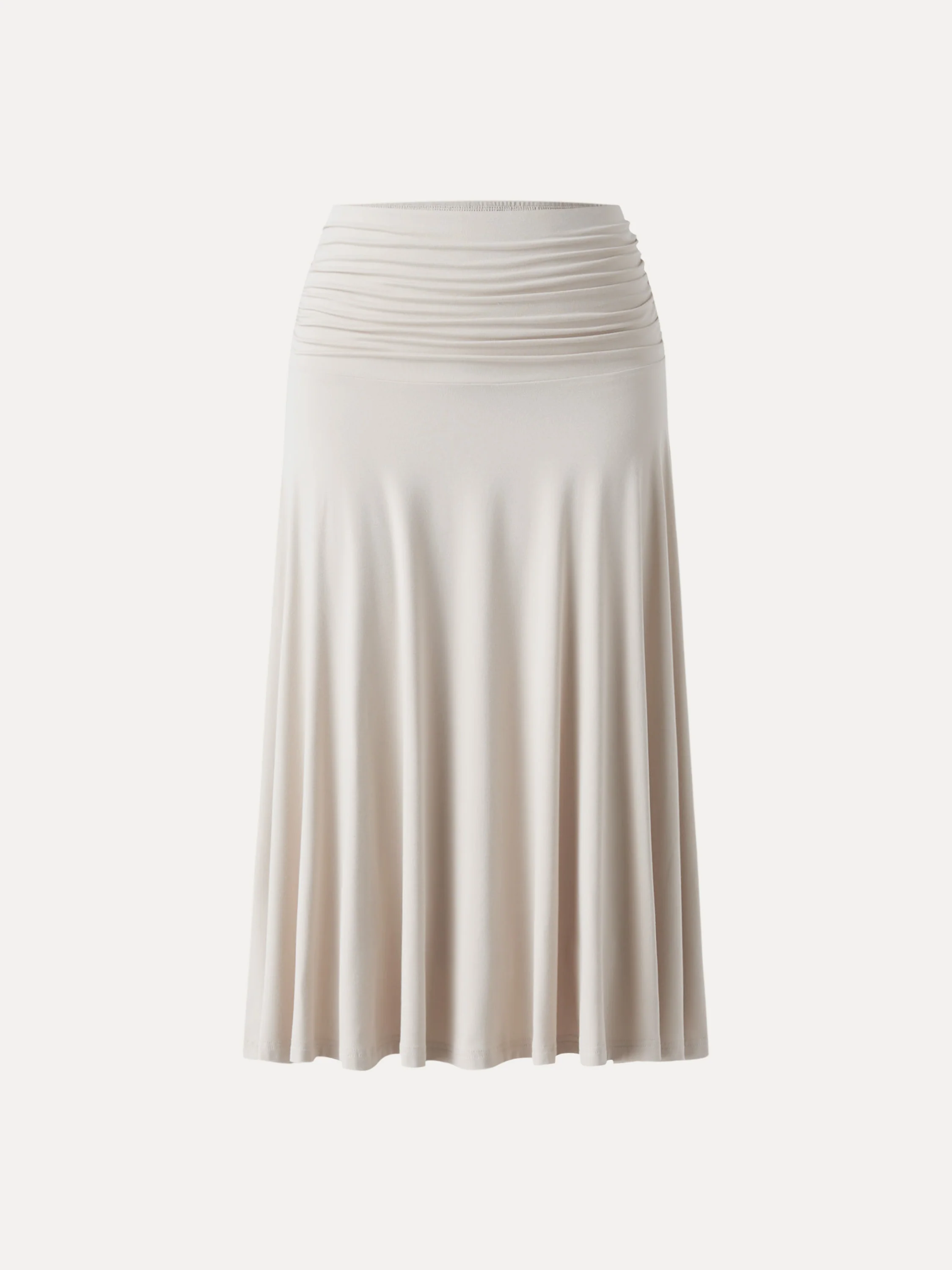 Flowing Side - Ruched A - line Midi Skirt