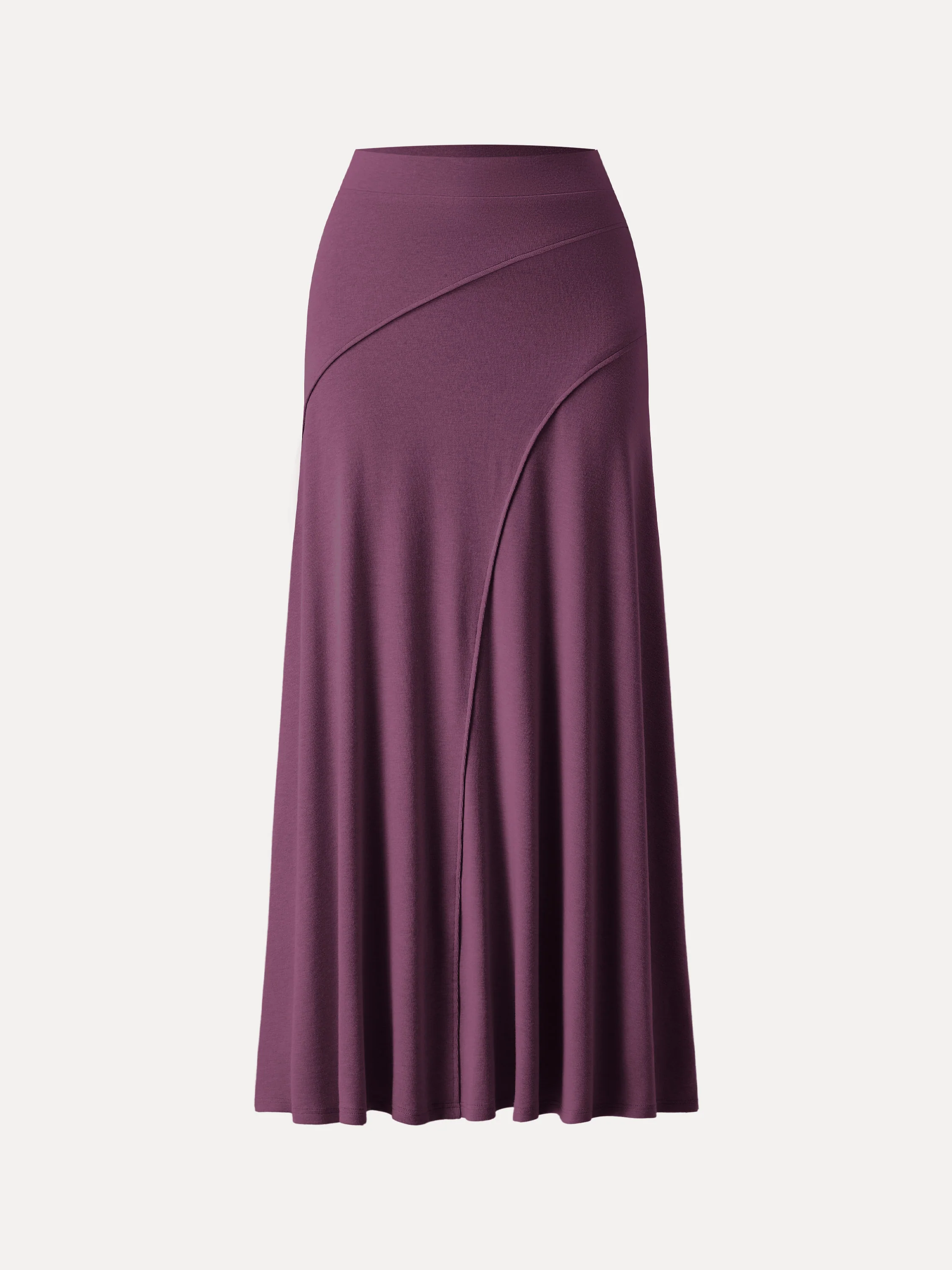 Mid Rise Pull-on Flared Maxi Skirt
