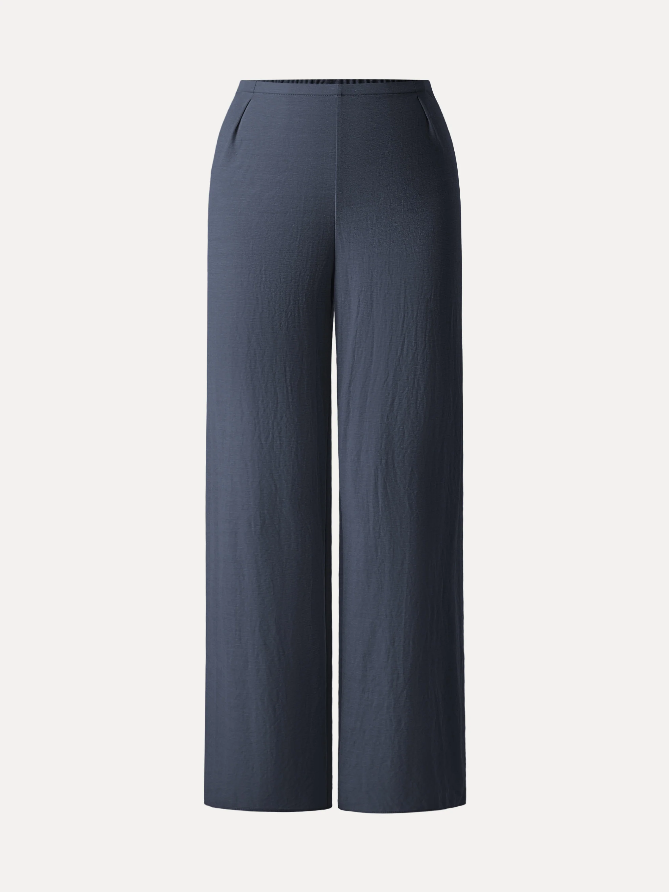 Wrinkle-resistant Cotton Linen Mid-rise Straight-leg Pants
