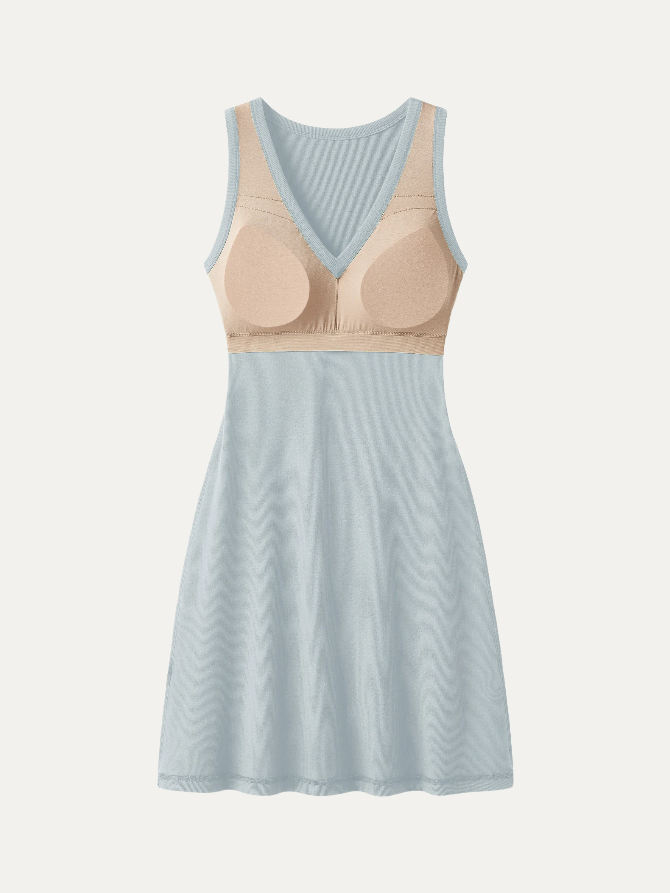 Flattering V-neck A-line Airy Tank Dress