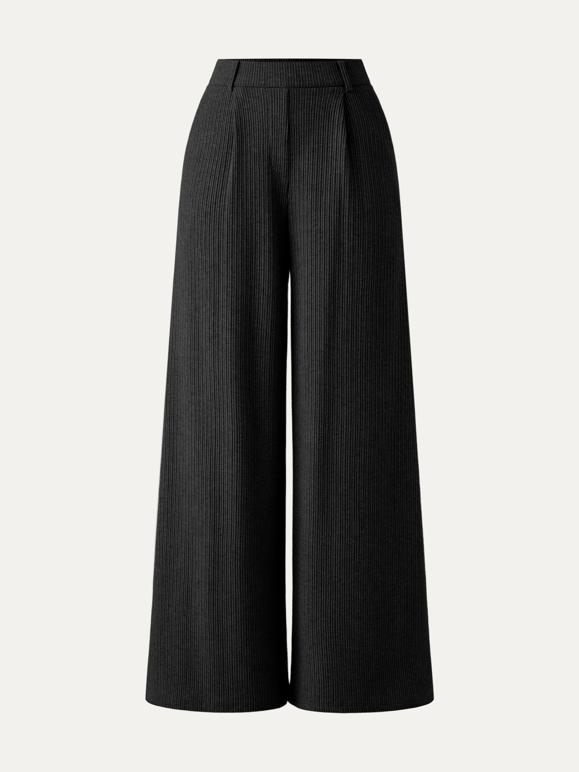 High-Waisted Pleated Wide-Leg Pants