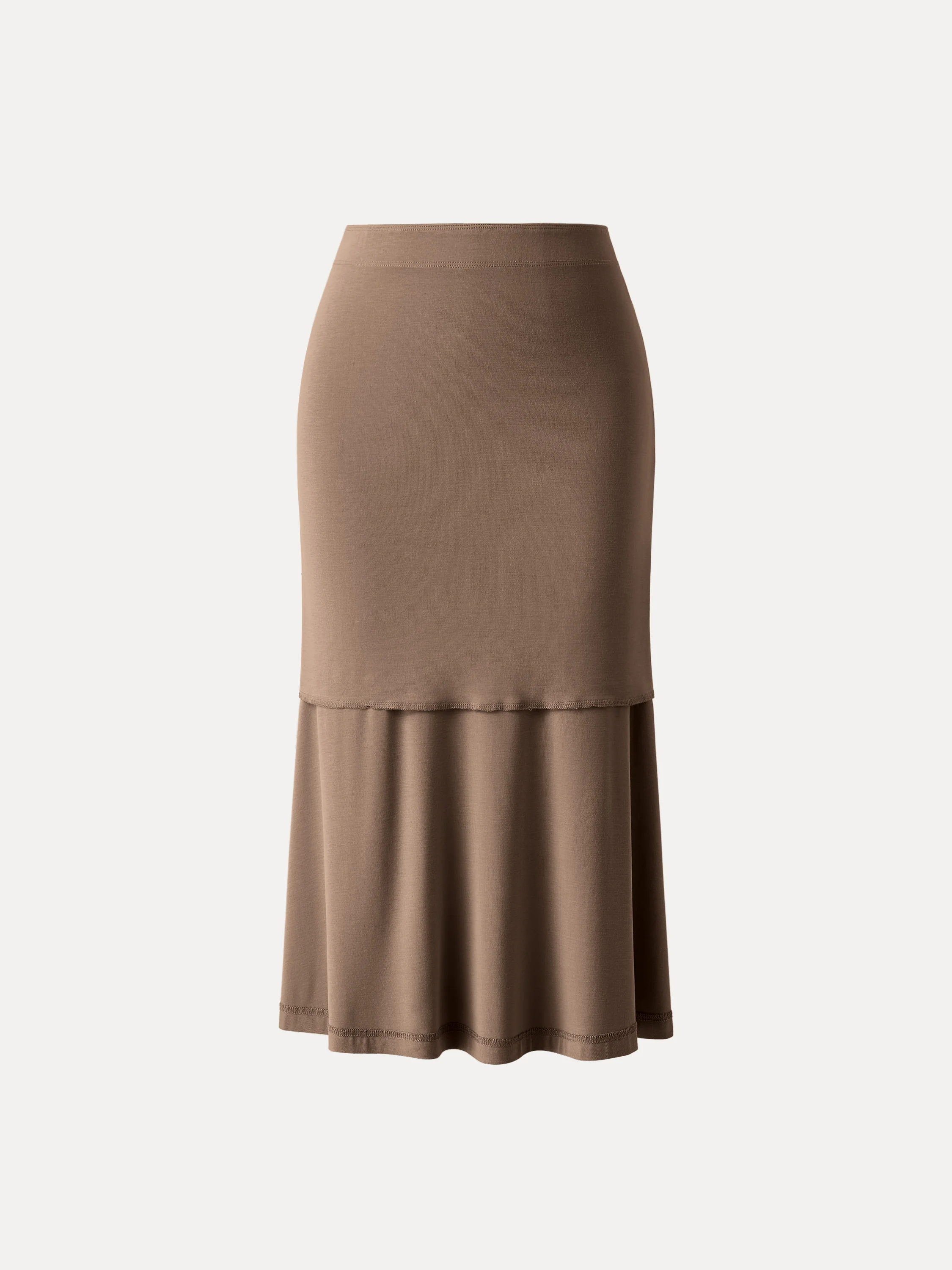 Breezy Slip-on Mermaid Midi Skirt