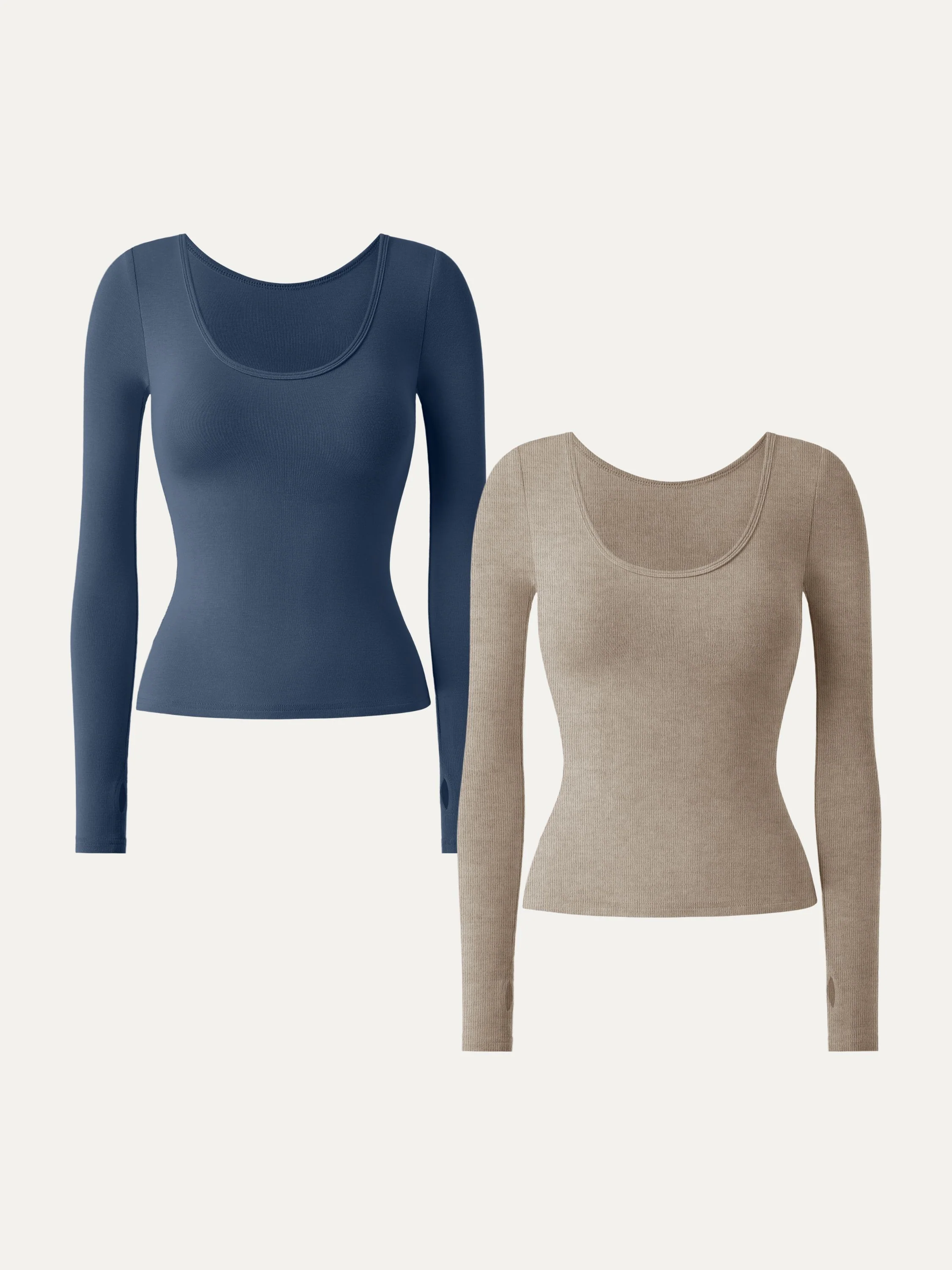 Lyocell Cashmere Multi-Wear Long Sleeve Top with Thumbholes