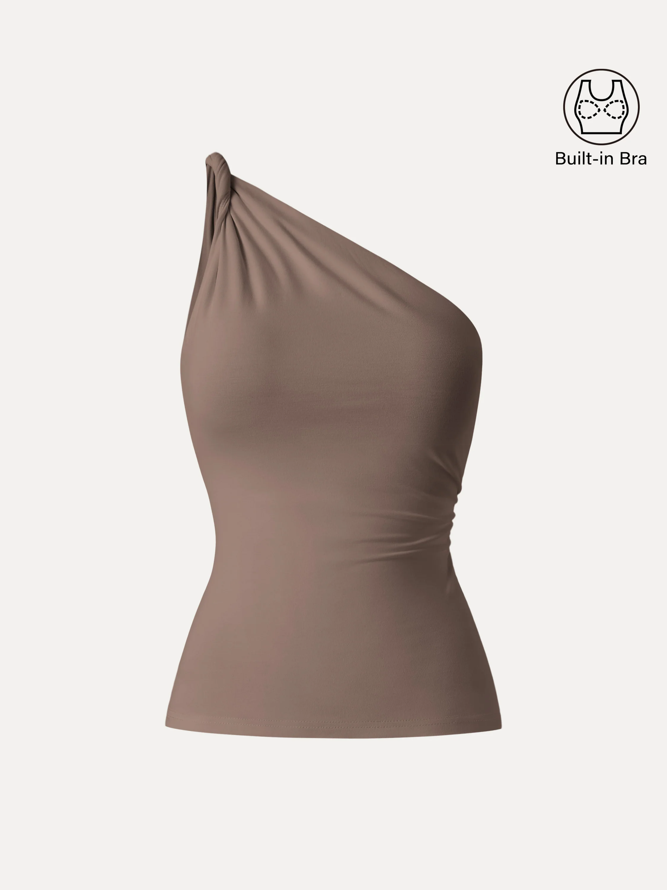 One Shoulder Twisted Sports Tank