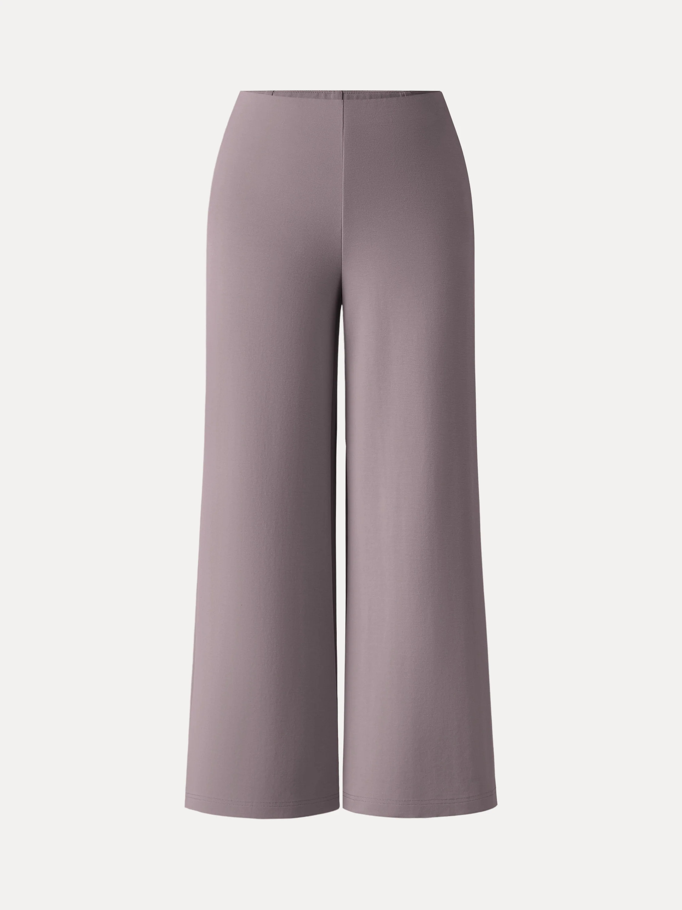 Wrinkle-Resistant Mid Rise Wide Leg Pull-on Pants with Pockets